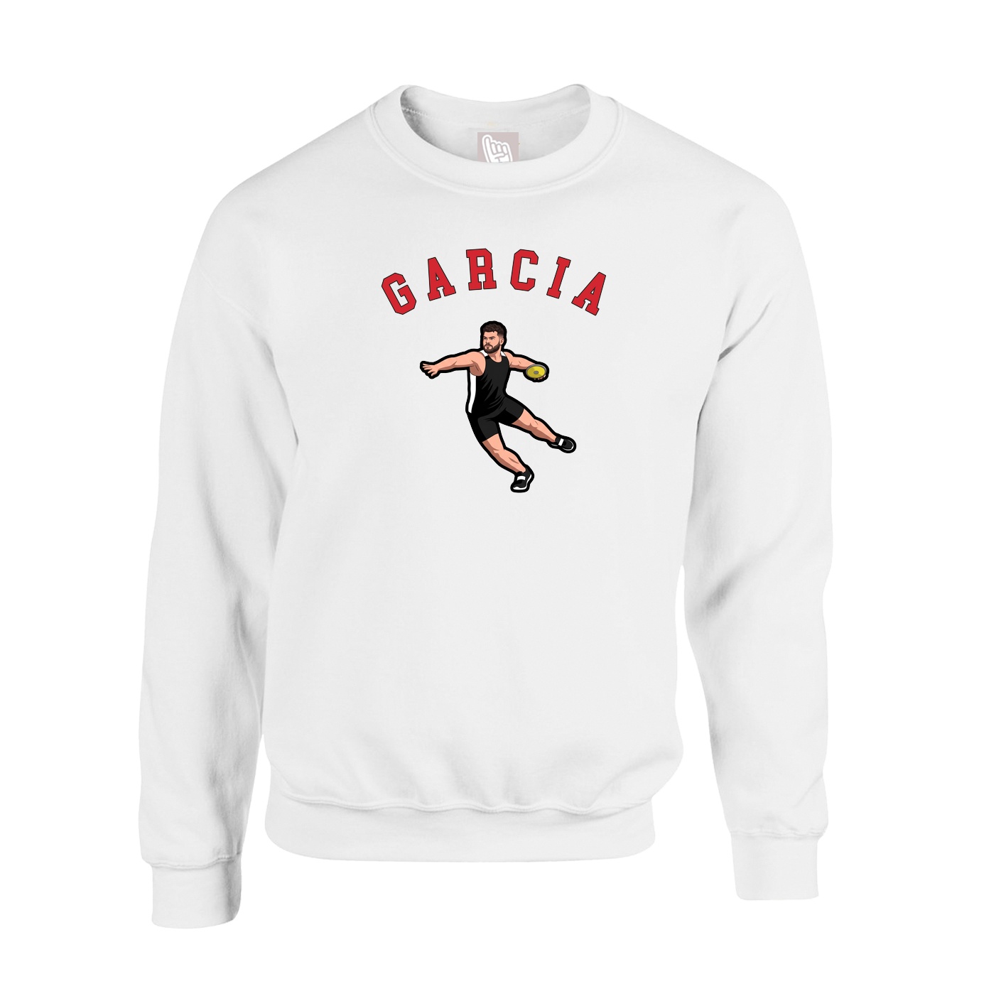 Fleece Crew — Shirsey Arch in White