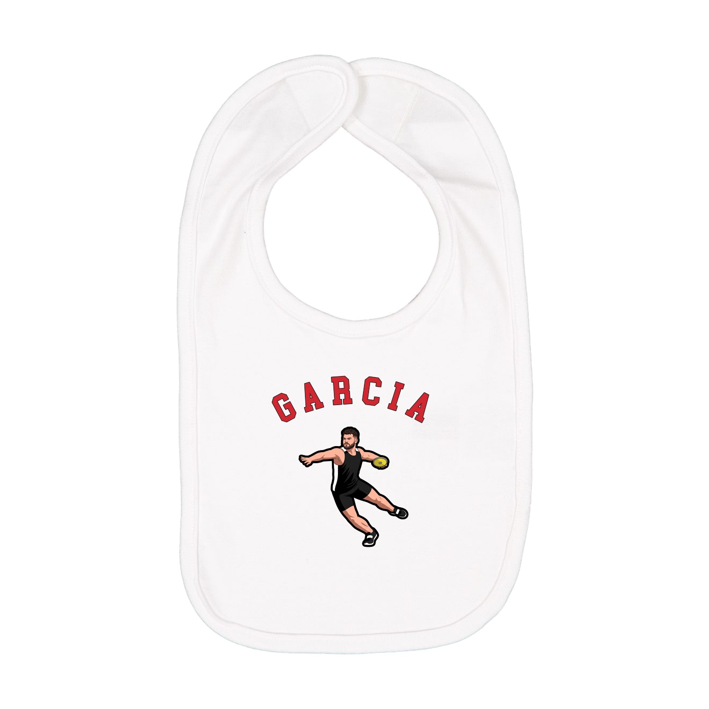 Infant Bib — Shirsey Arch in White