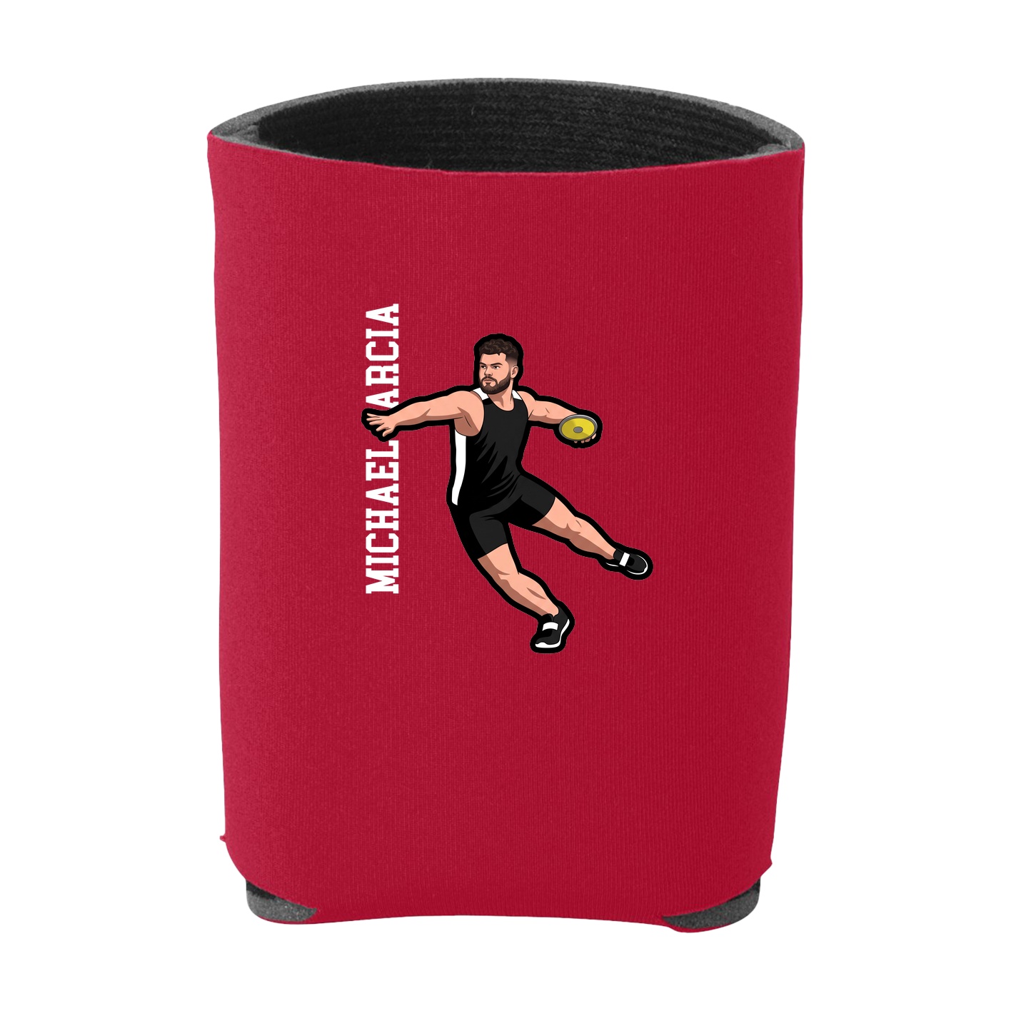 Can Holder — Name Vertical in Red