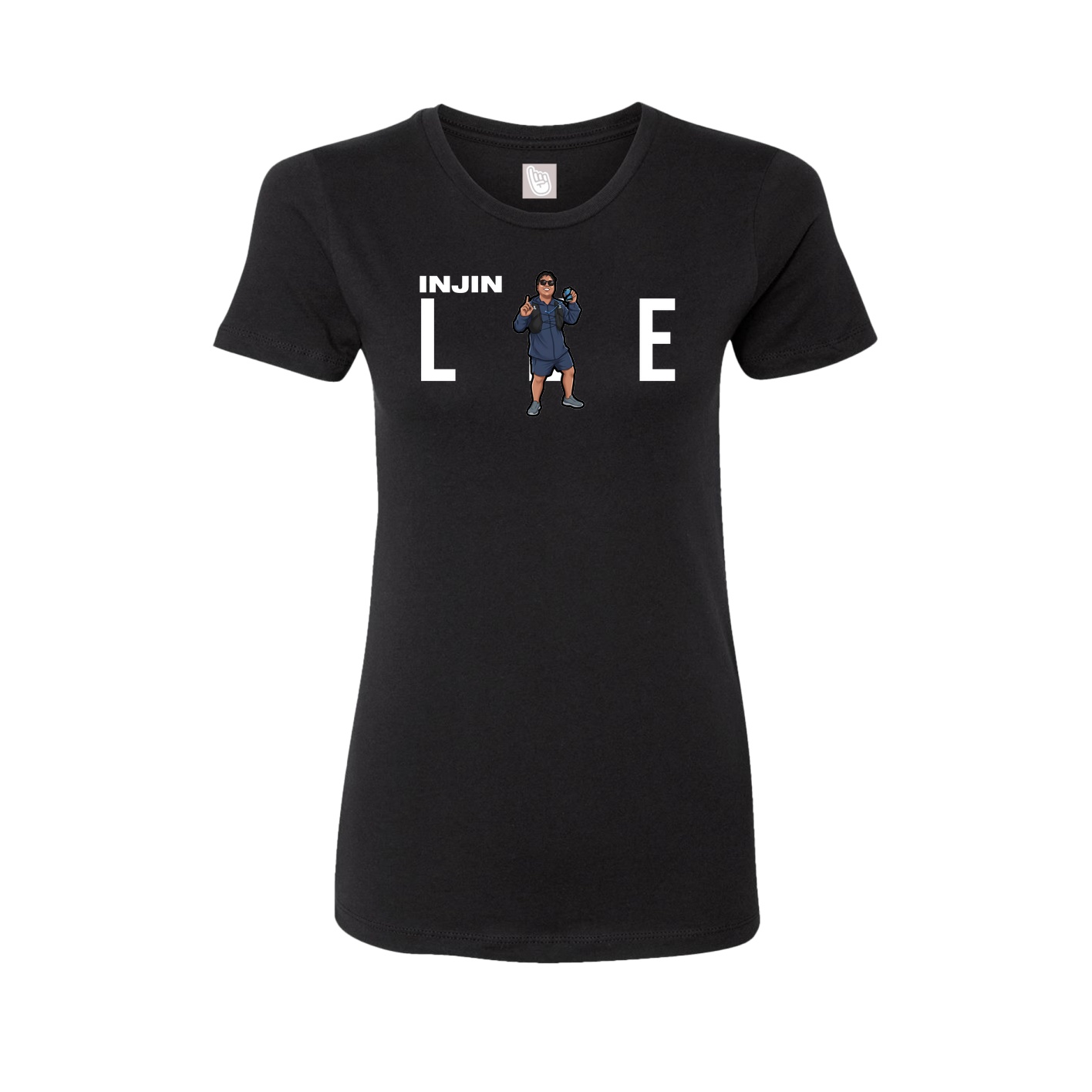Fitted Women's Tee — Player Name in Black