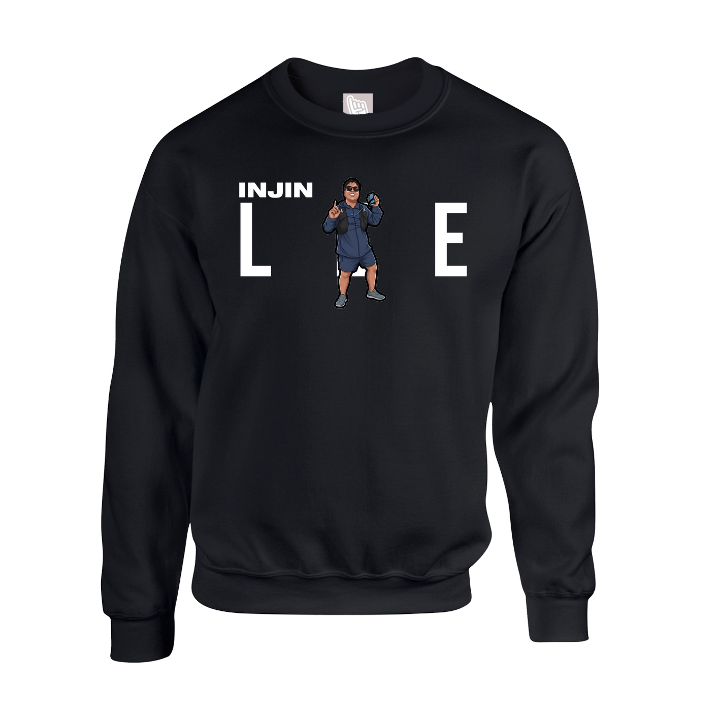 Fleece Crew — Player Name in Black