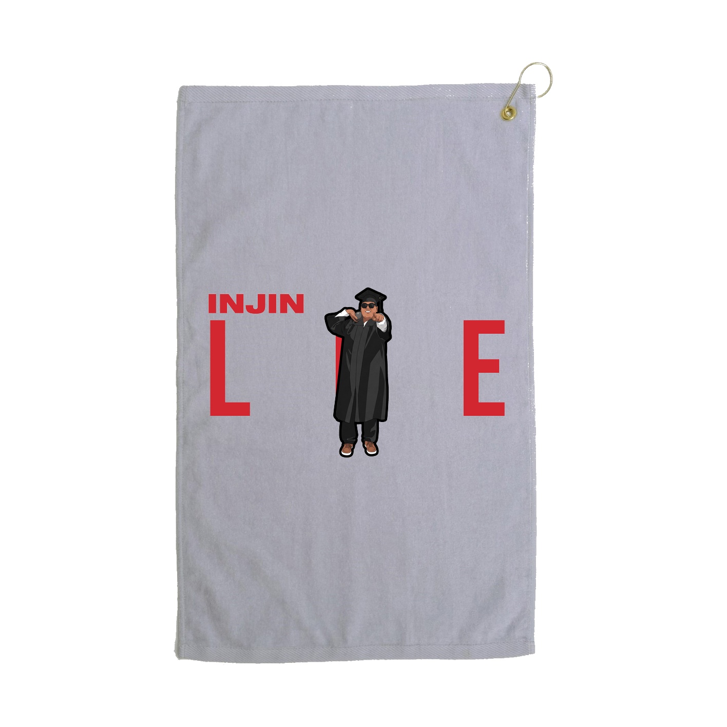 Golf Towel — Player Name in Grey