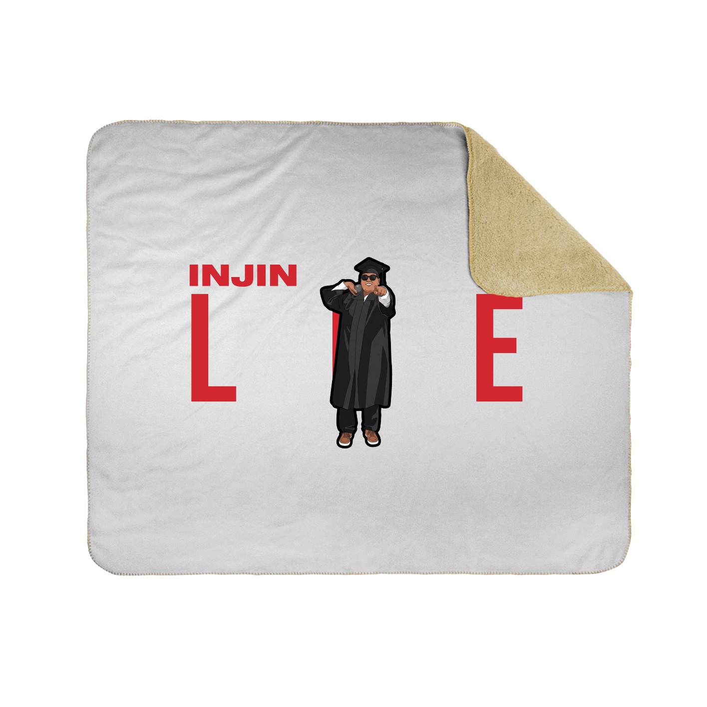 Throw Blanket — Player Name in White