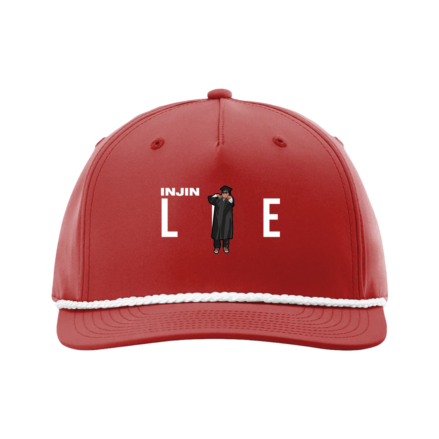 Five-Panel Classic Rope Cap — Player Name in Red