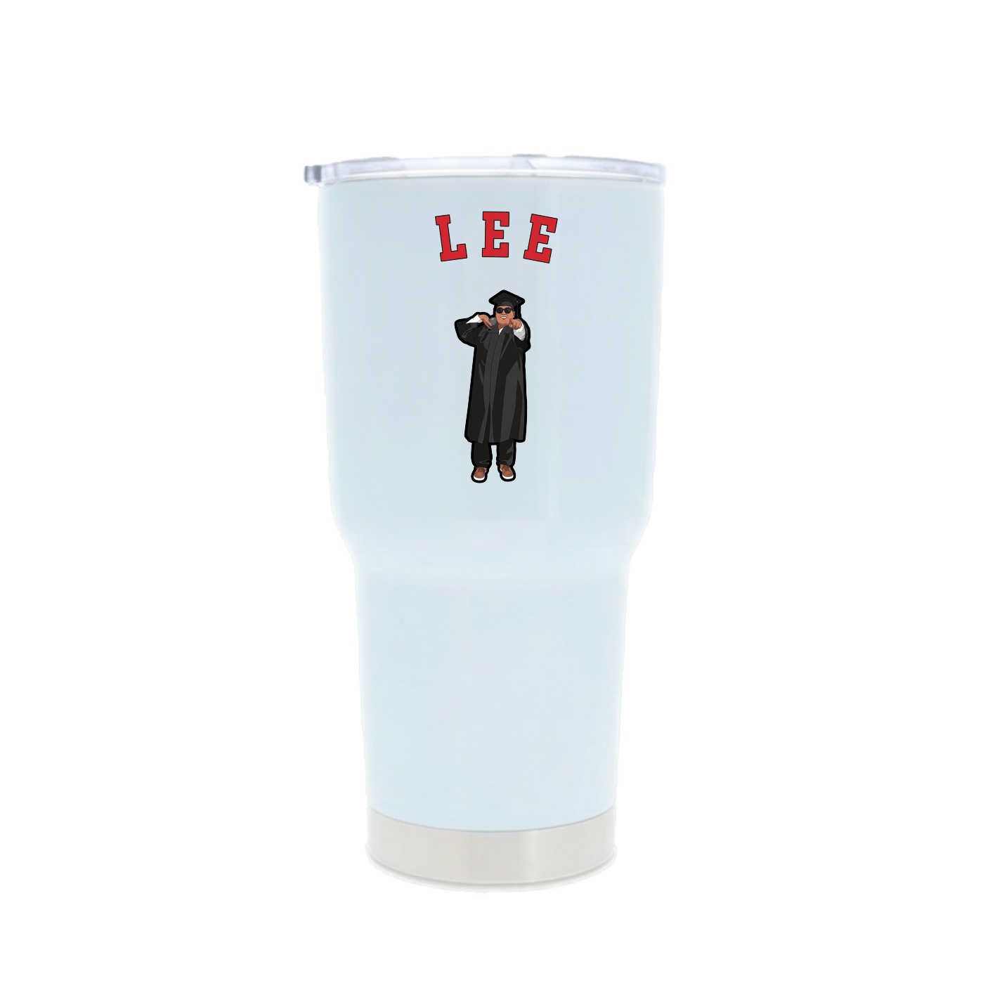 30oz Stainless Steel Tumbler — Shirsey Arch in White