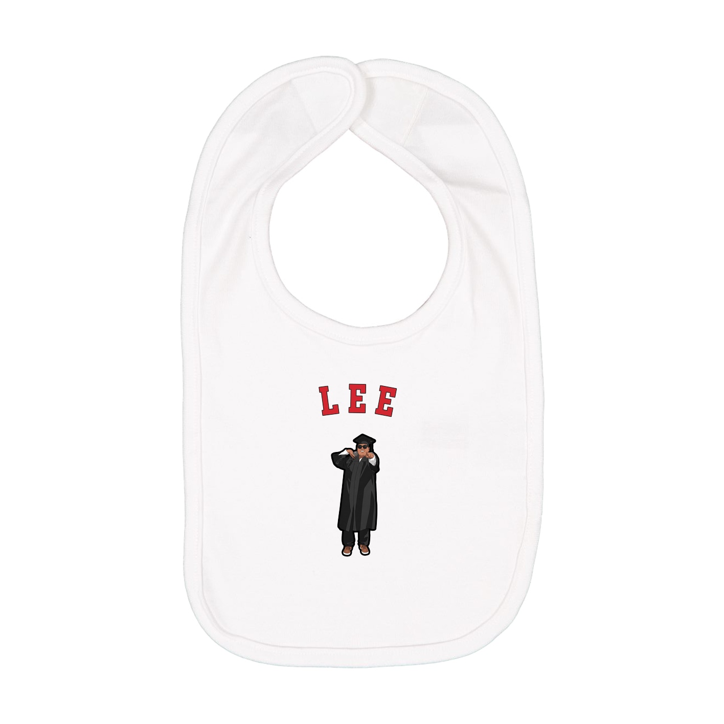 Infant Bib — Shirsey Arch in White