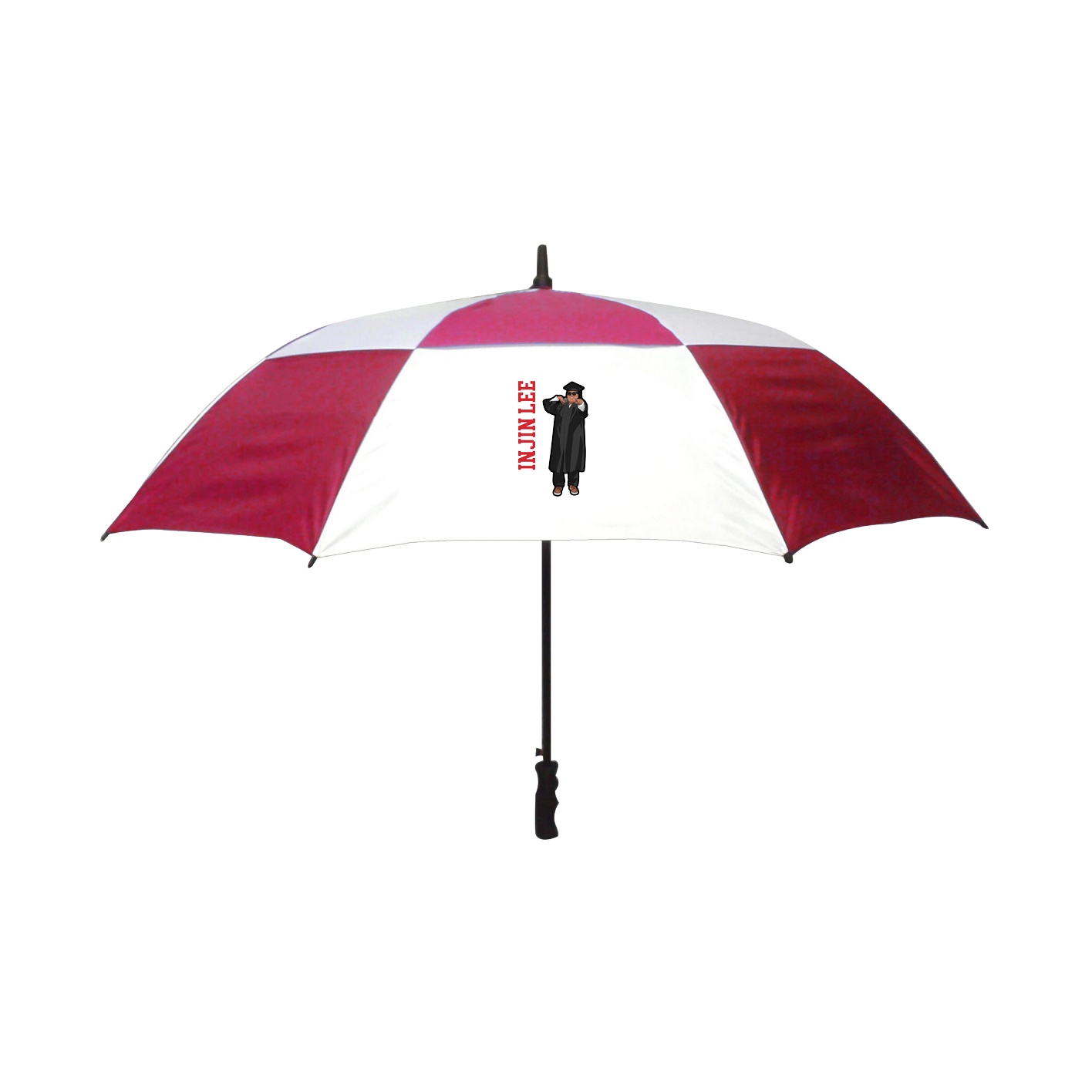 Golf Umbrella — Name Vertical in Red
