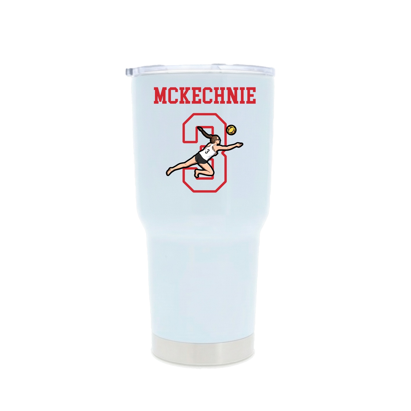 30oz Stainless Steel Tumbler — Shirsey in White