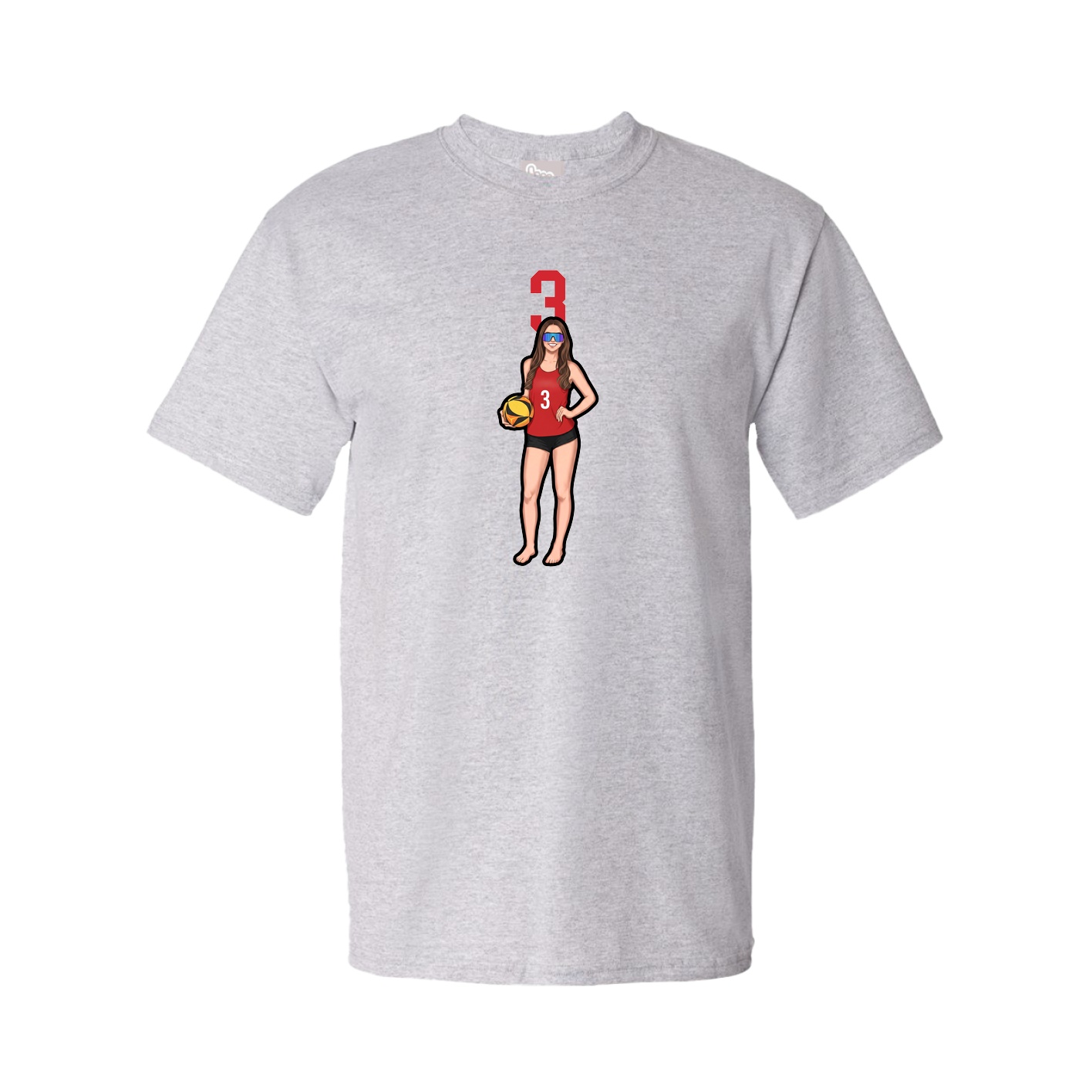 Youth Tee — Number Top in Grey