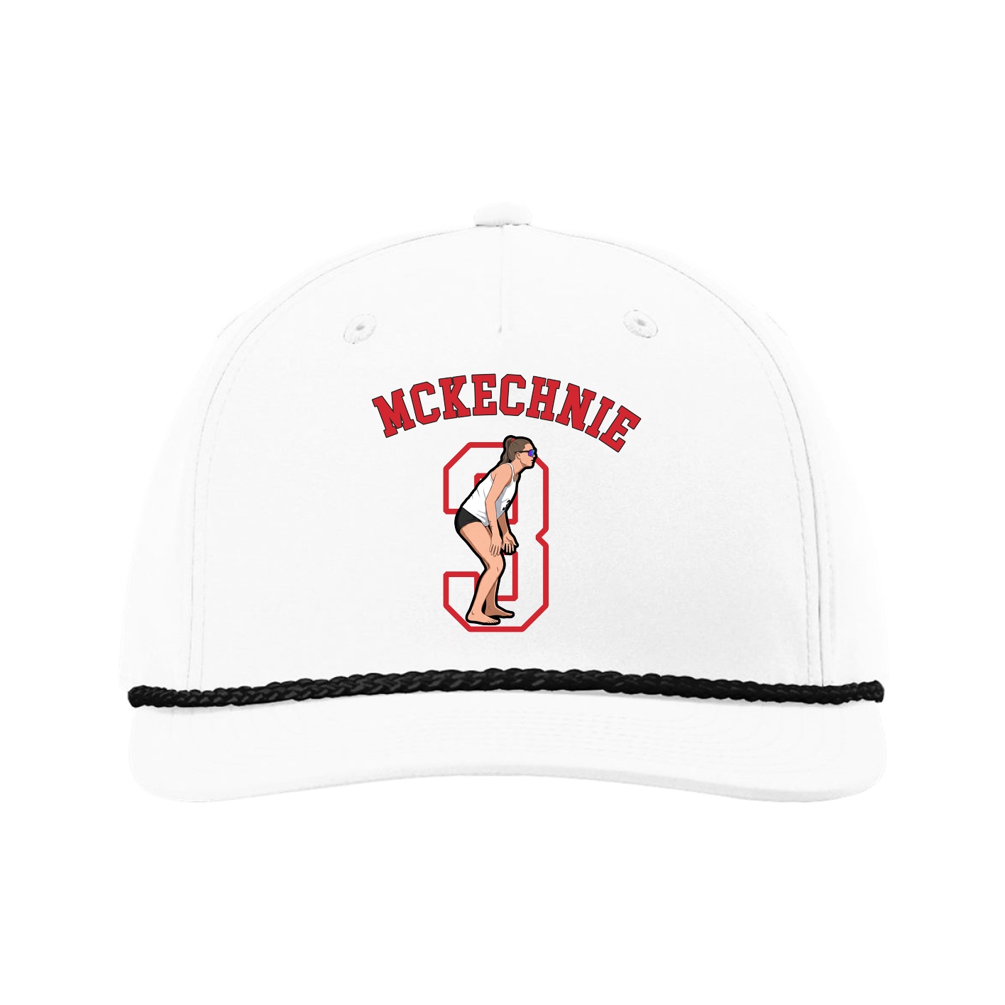 Five-Panel Classic Rope Cap — Shirsey Arch in White
