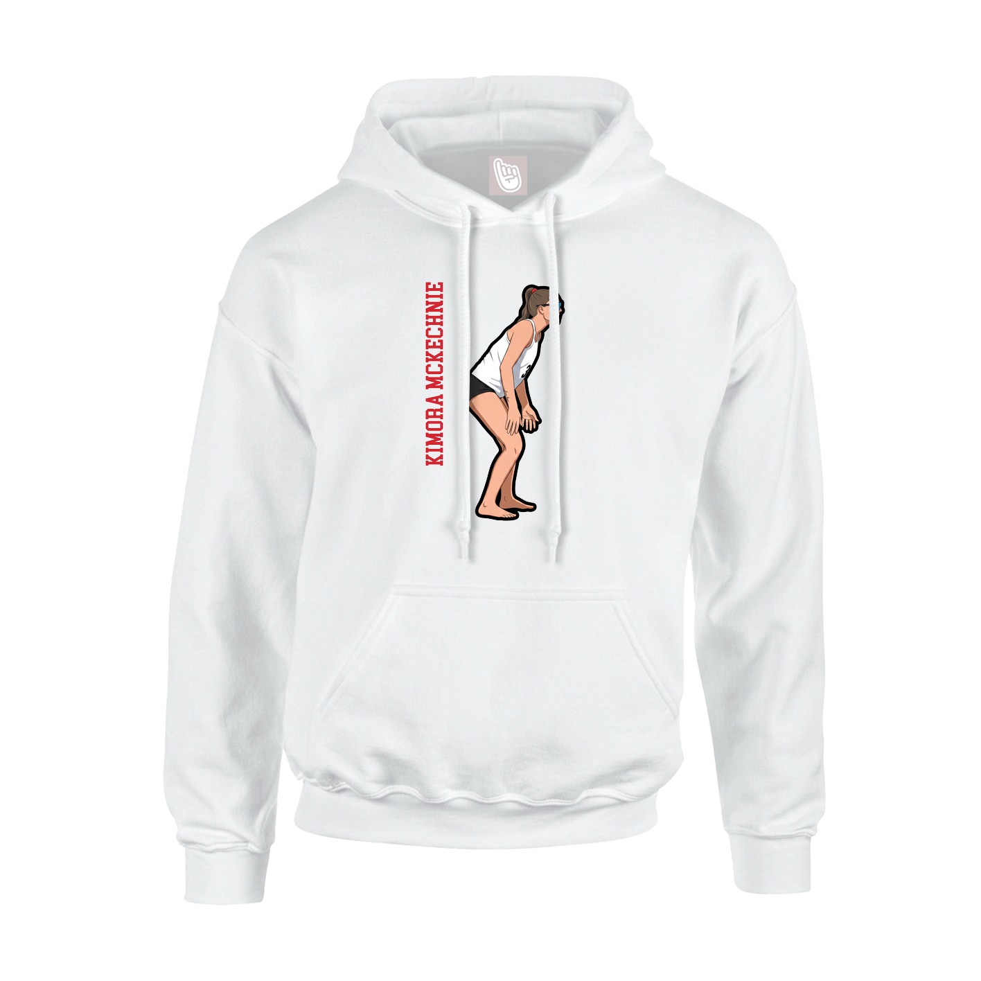 Hoodie — Name Vertical in White