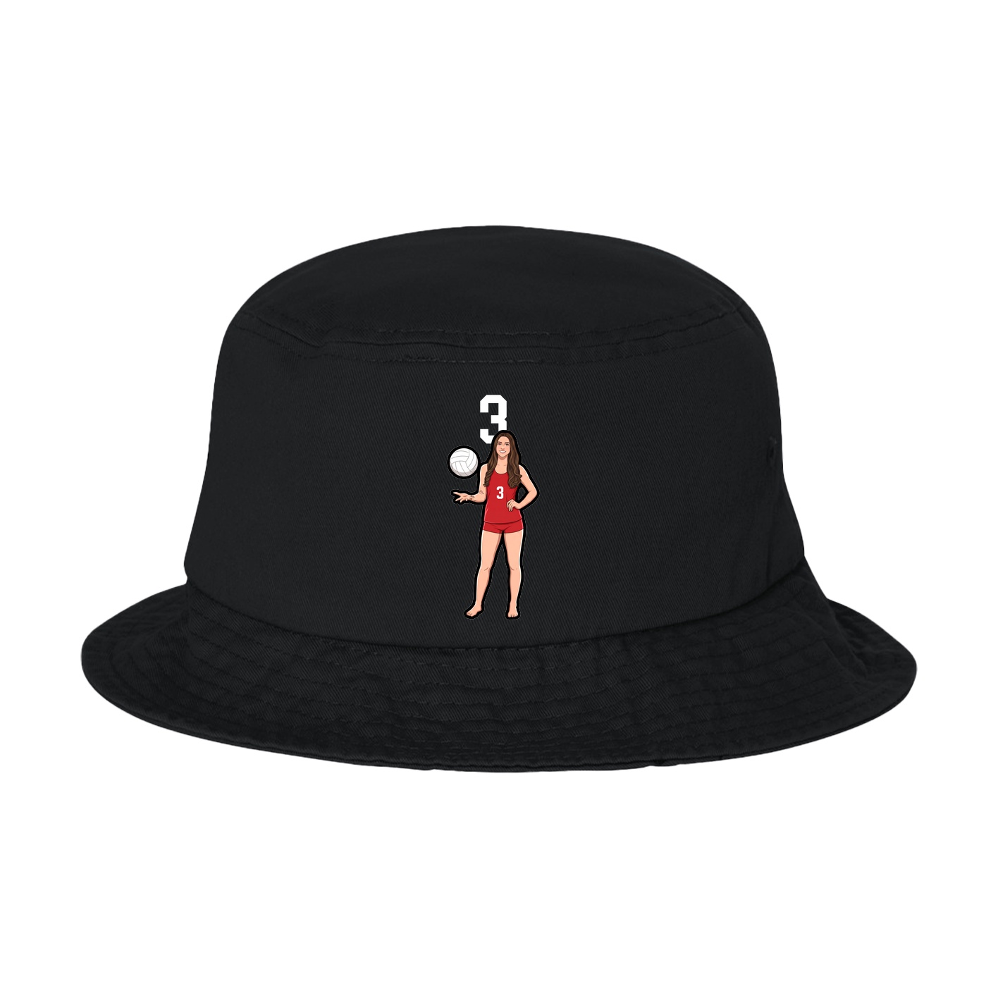 Bucket Cap — Number Top in Black