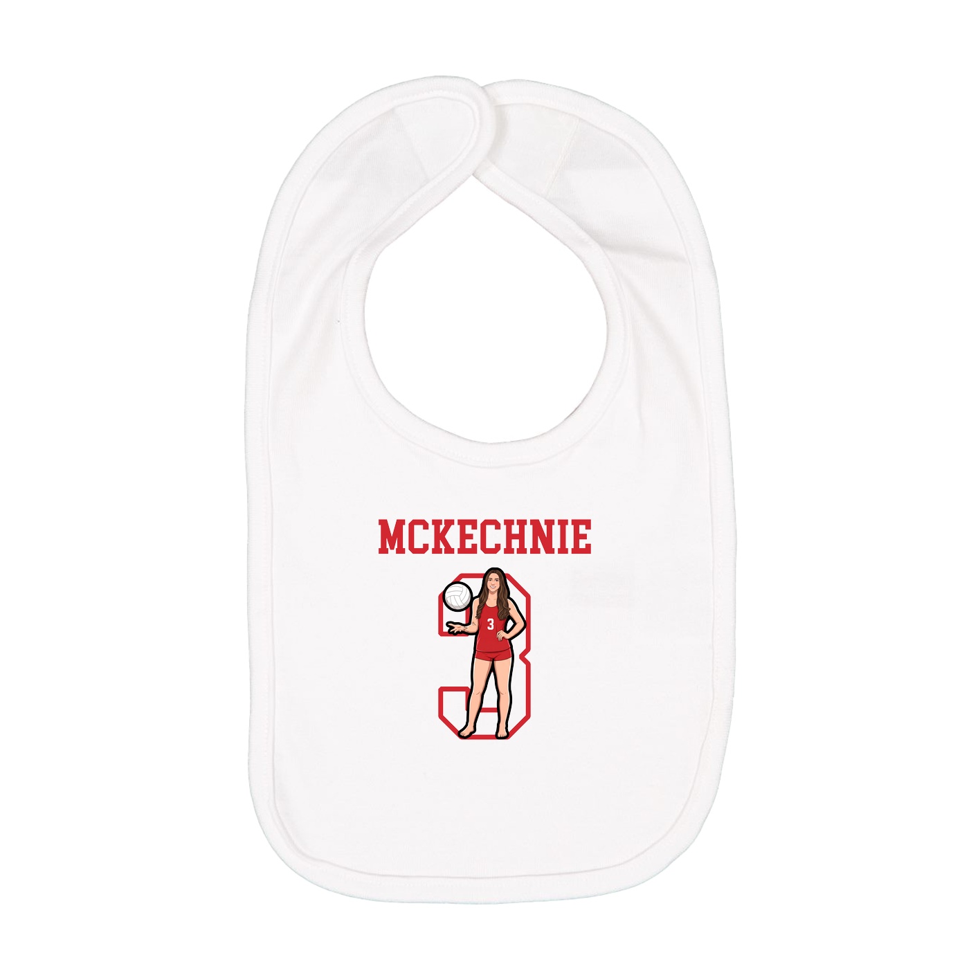 Infant Bib — Shirsey in White
