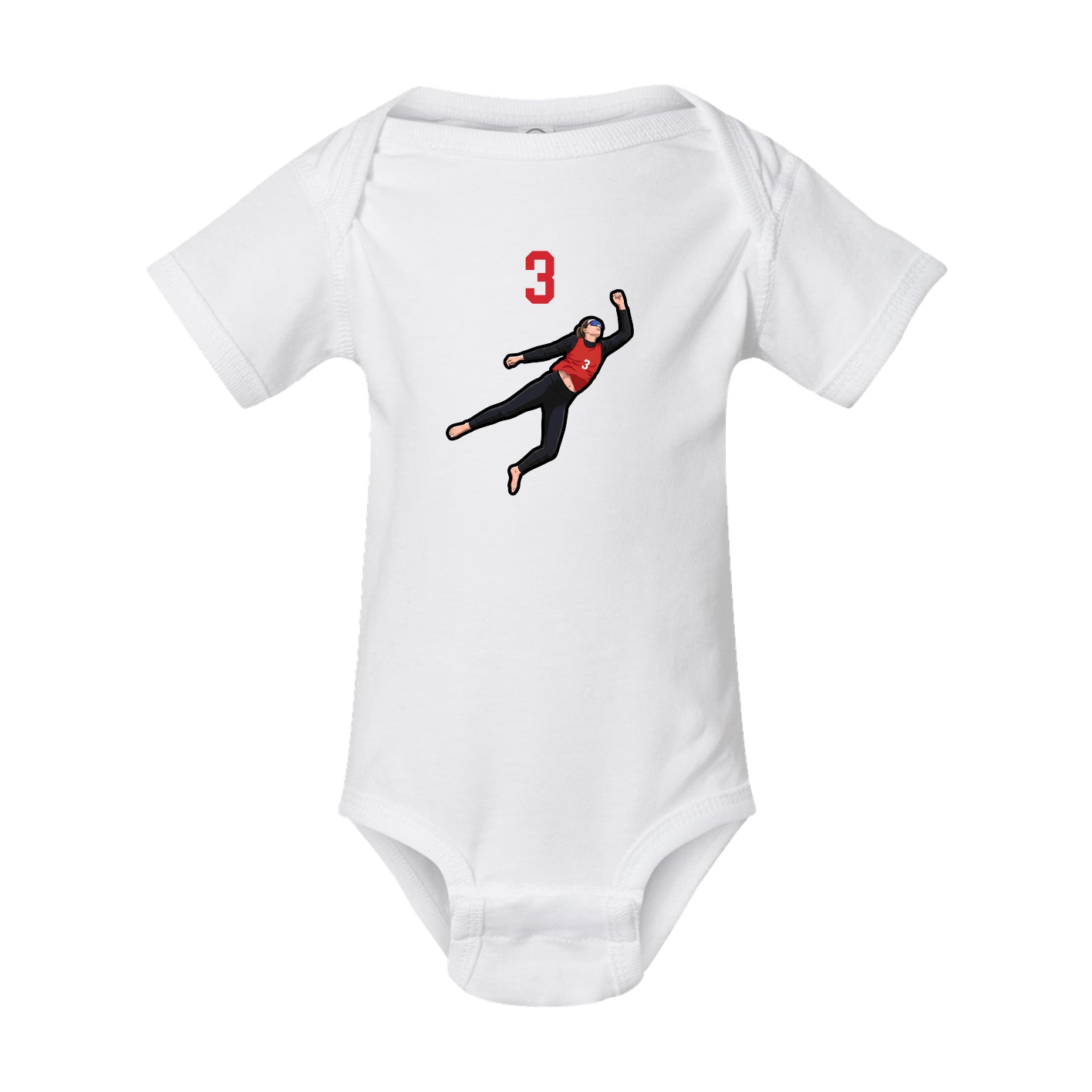 Baby Onesie — Number Top in White
