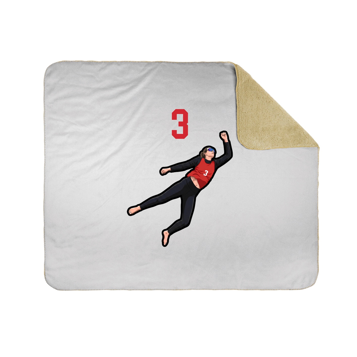 Throw Blanket — Number Top in White