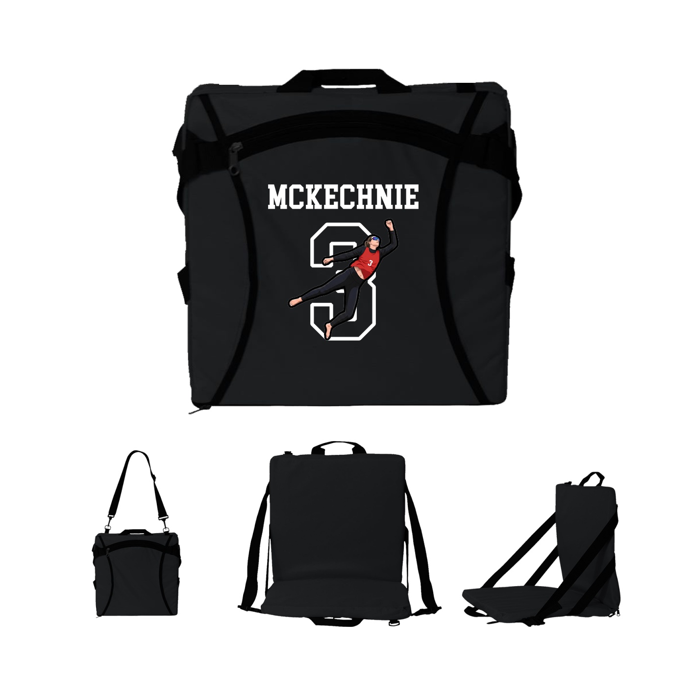 Folding Stadium Seat — Shirsey in Black