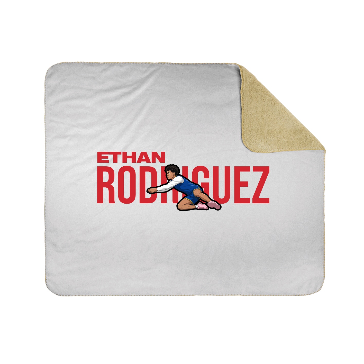 Throw Blanket — Player Name in White