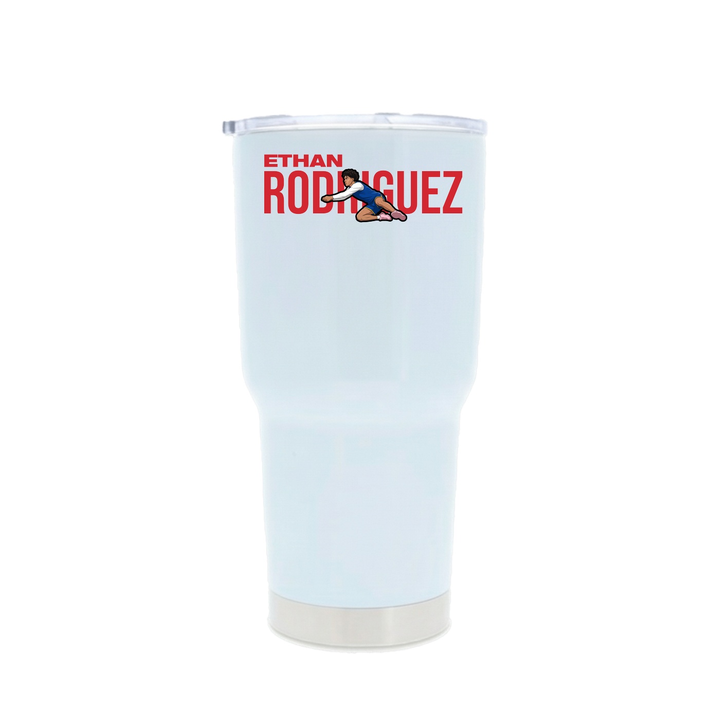 30oz Stainless Steel Tumbler — Player Name in White