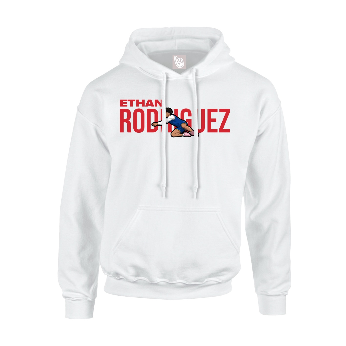 Youth Hoodie — Player Name in White