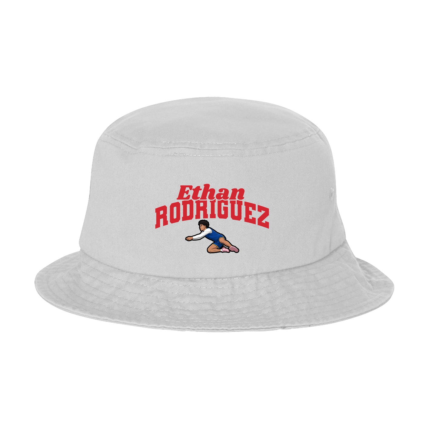 Bucket Cap — Signature Arch in White