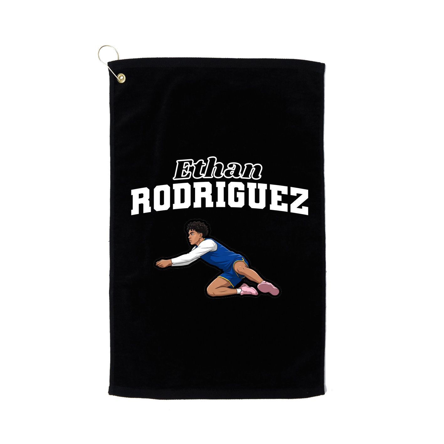 Golf Towel — Name Arch in Black