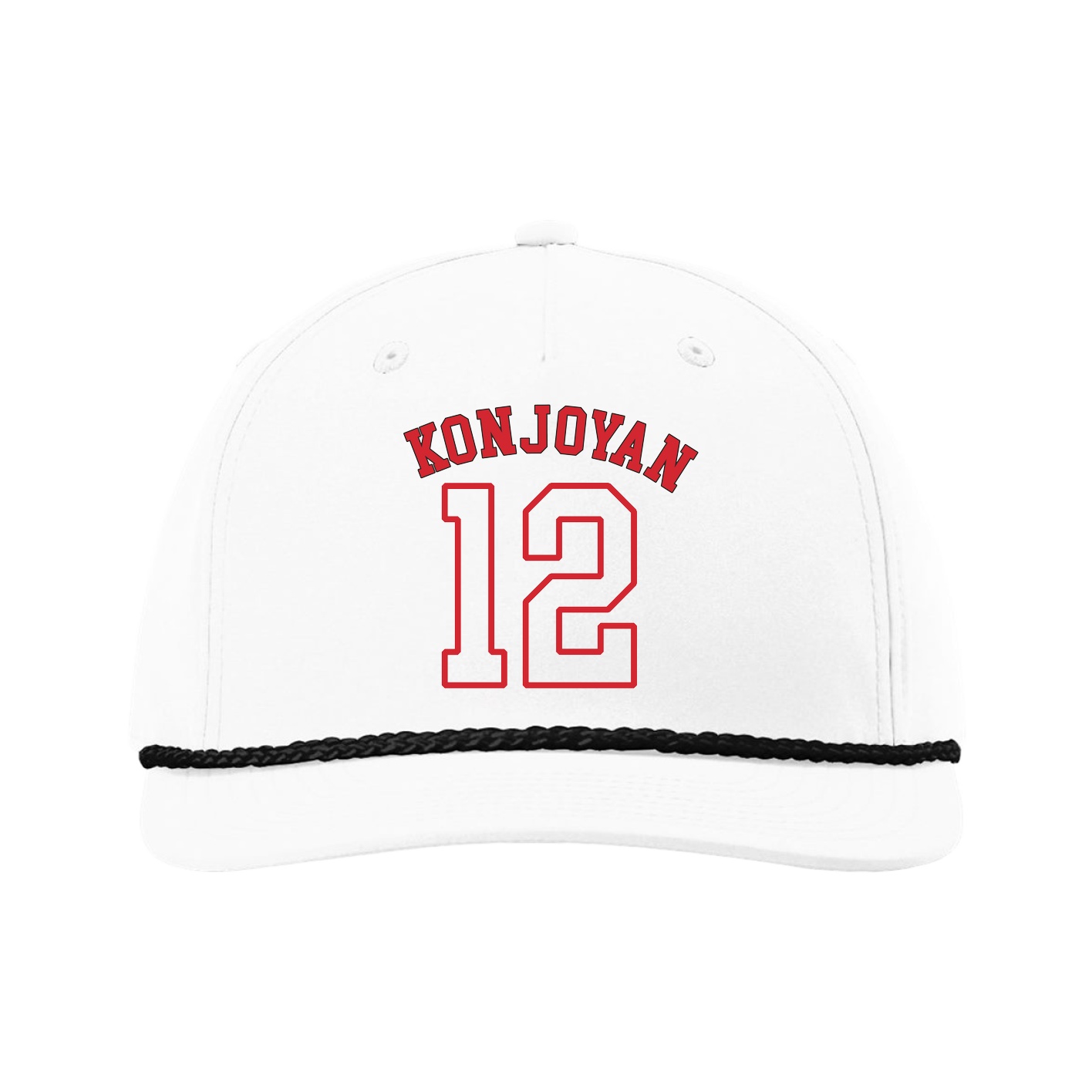 Five-Panel Classic Rope Cap — Shirsey Arch in White