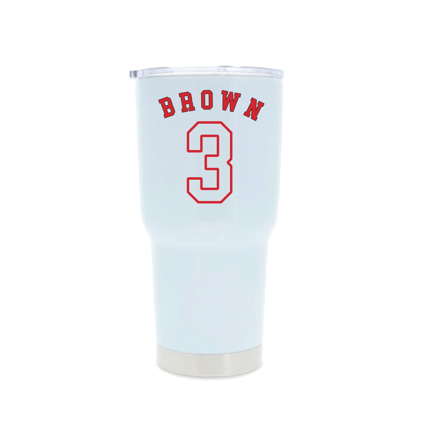 30oz Stainless Steel Tumbler — Shirsey Arch in White