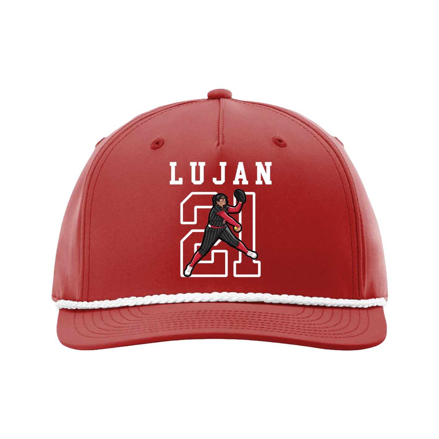 Five-Panel Classic Rope Cap — Shirsey in Red