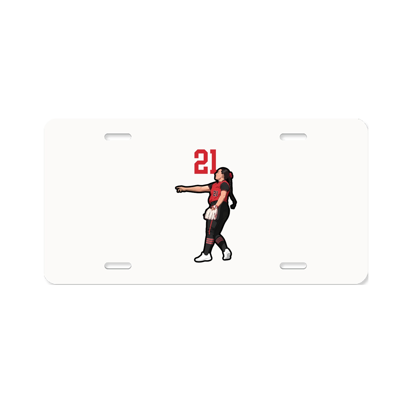 License Plate — Number Top in Classic