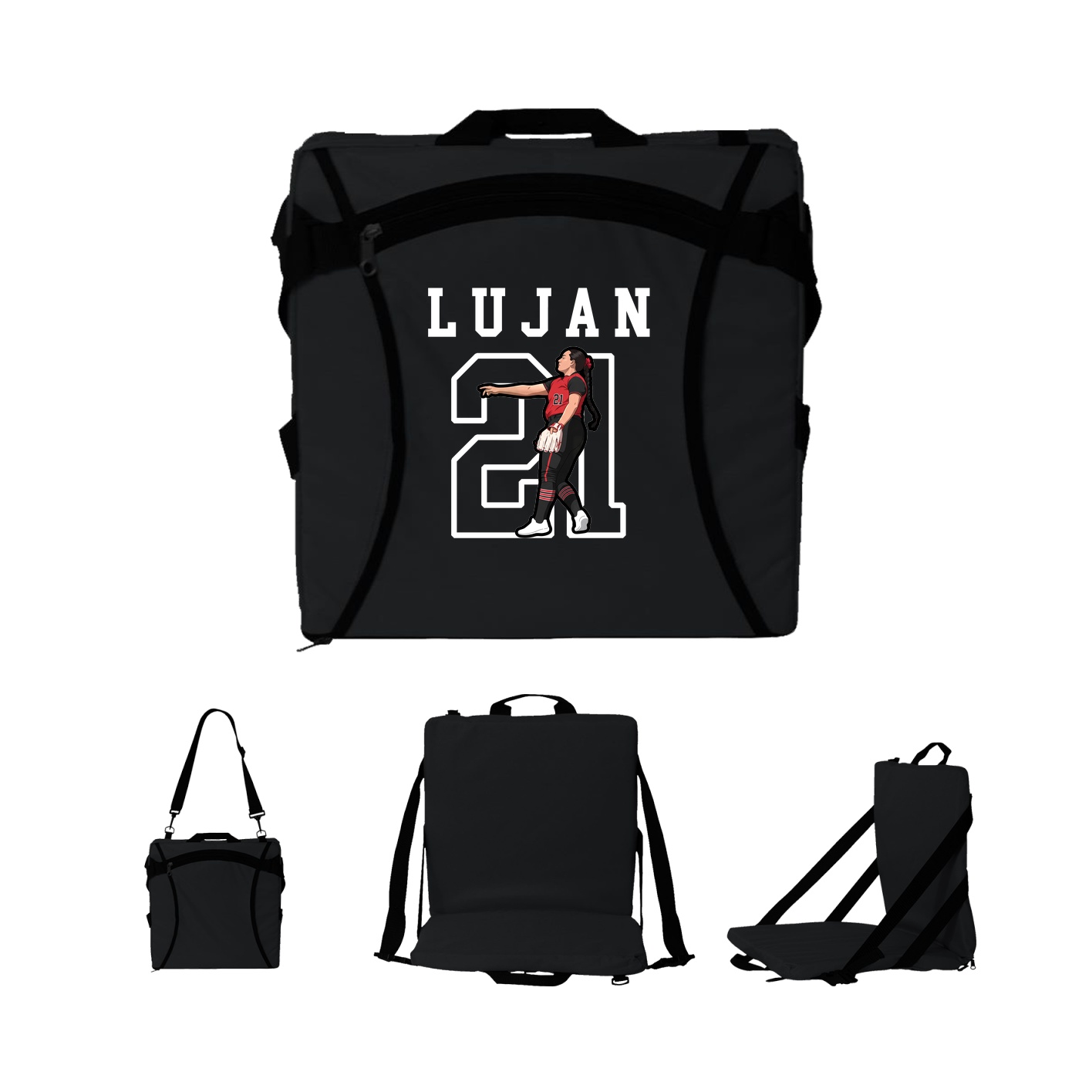 Folding Stadium Seat — Shirsey in Black
