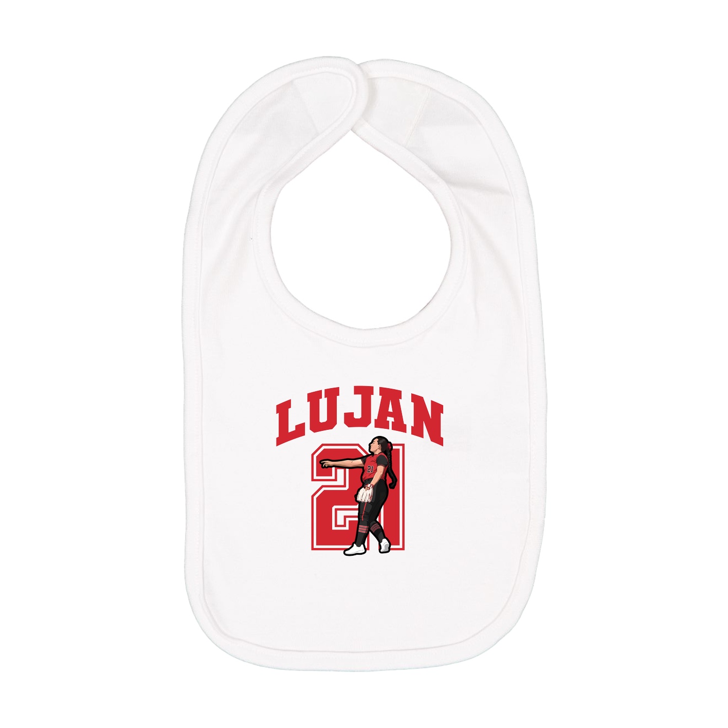 Infant Bib — Number in White
