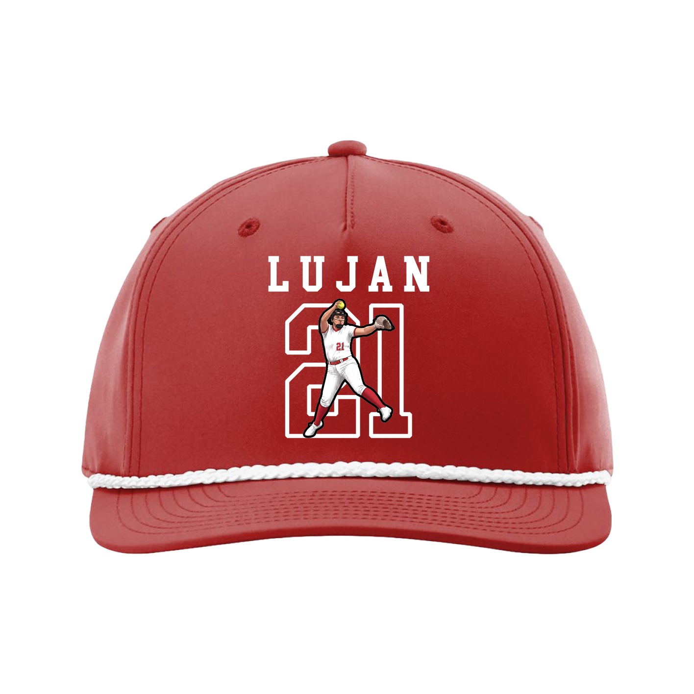 Five-Panel Classic Rope Cap — Shirsey in Red