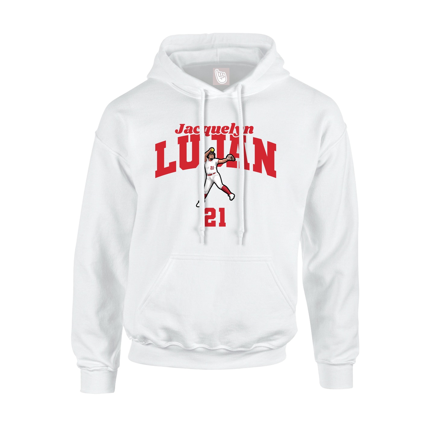 Hoodie — Signature Arch in White
