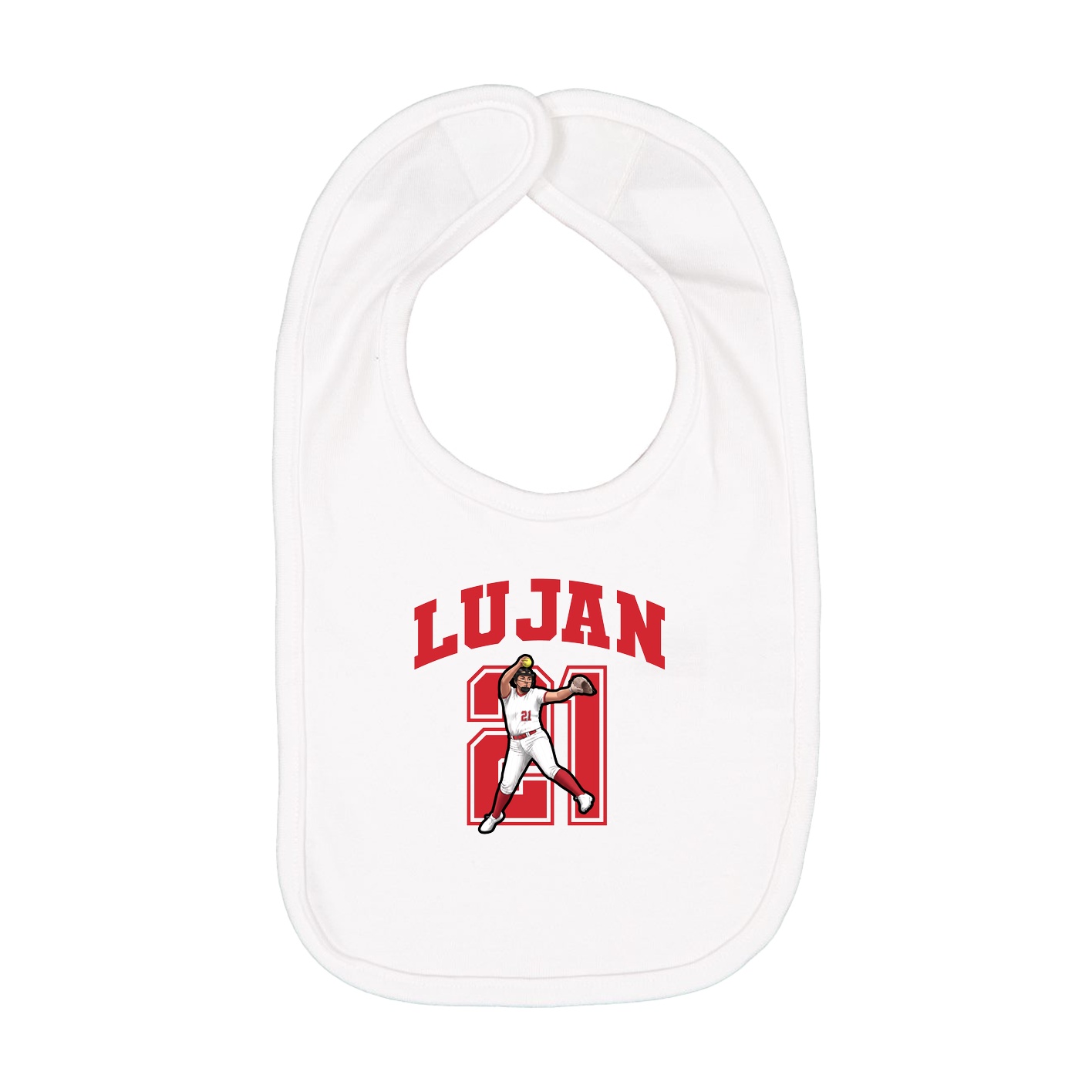Infant Bib — Number in White