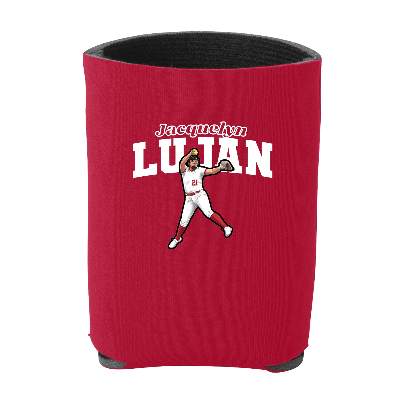 Can Holder — Name Arch in Red