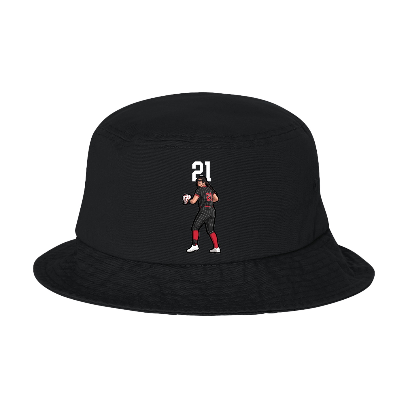 Bucket Cap — Number Top in Black