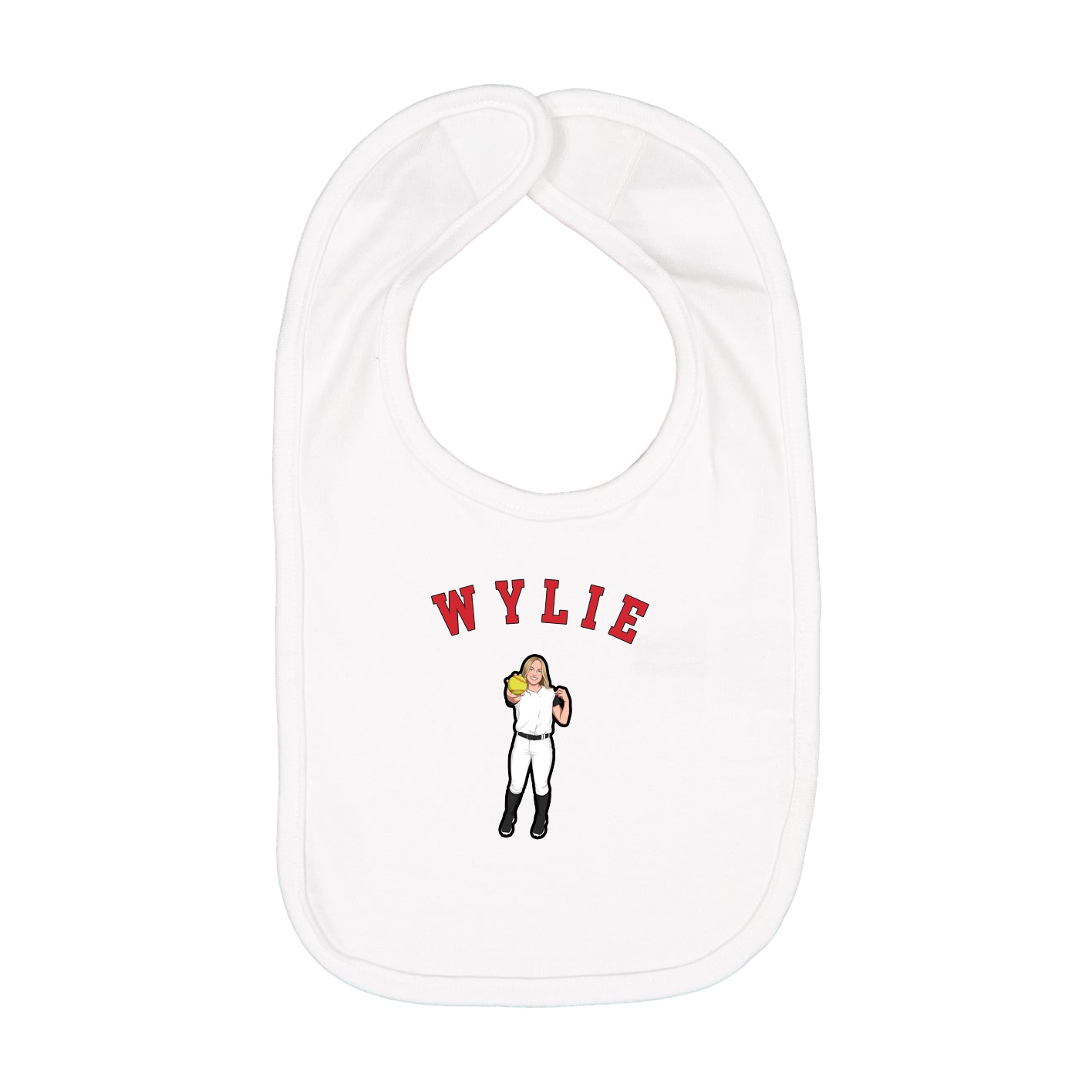 Infant Bib — Shirsey Arch in White