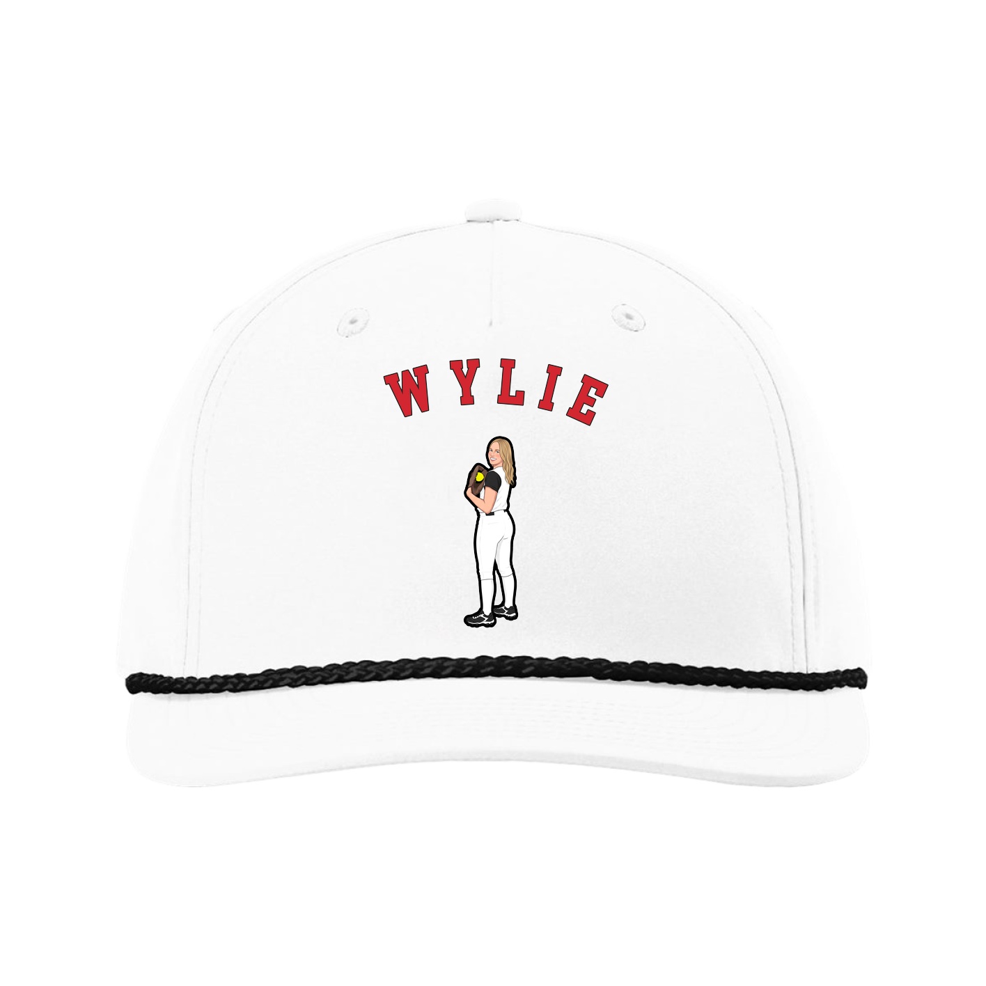 Five-Panel Classic Rope Cap — Shirsey Arch in White