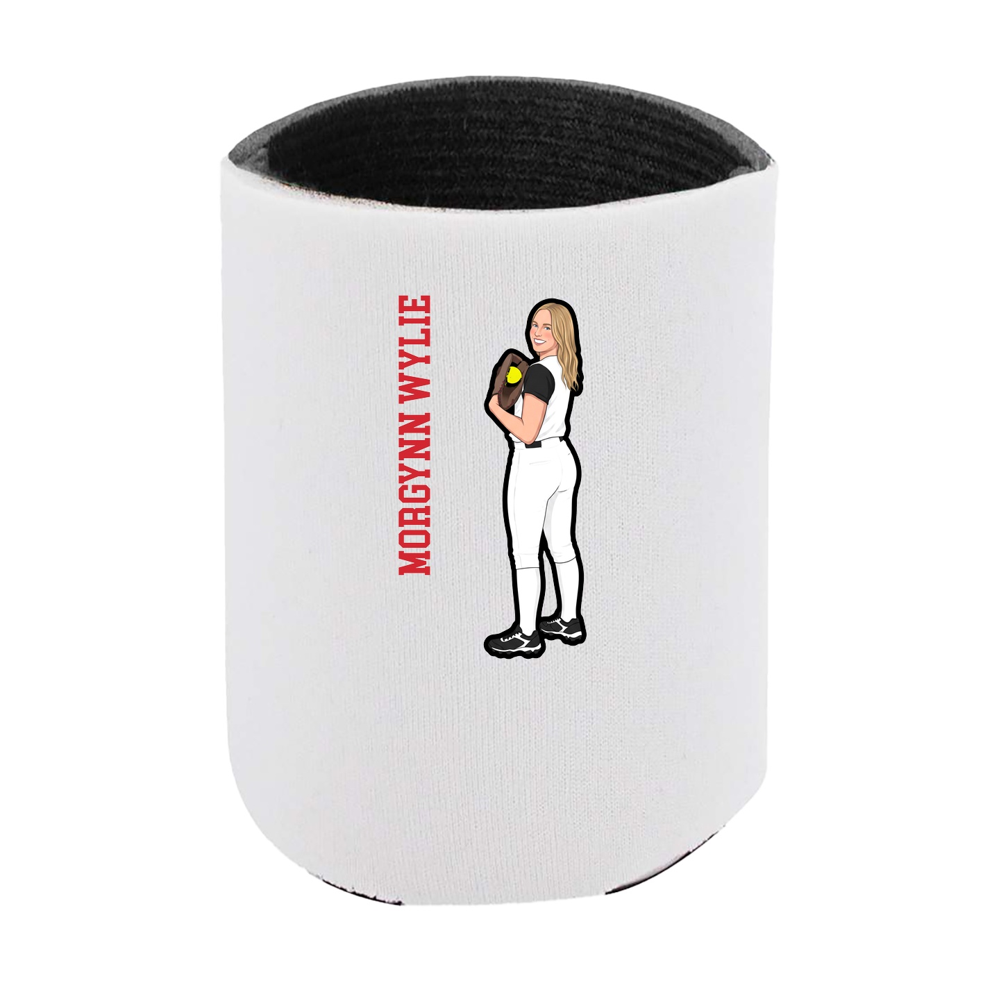 Can Holder — Name Vertical in White