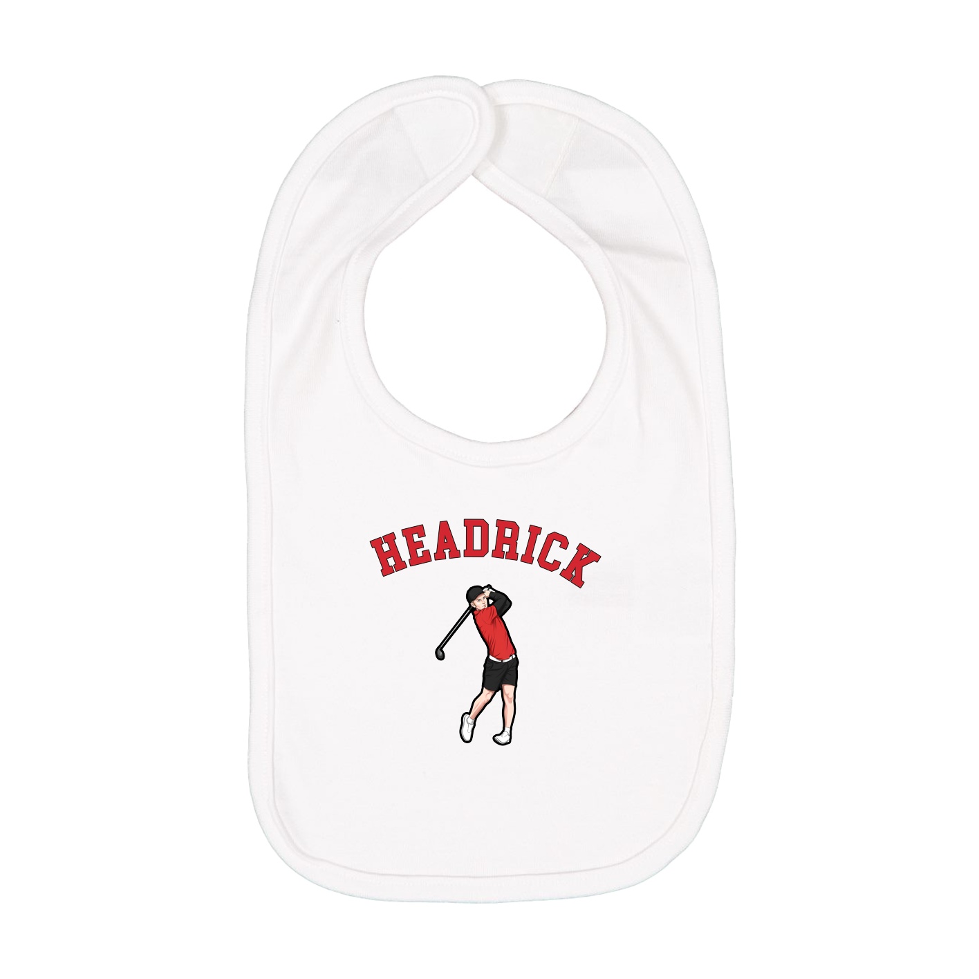 Infant Bib — Shirsey Arch in White