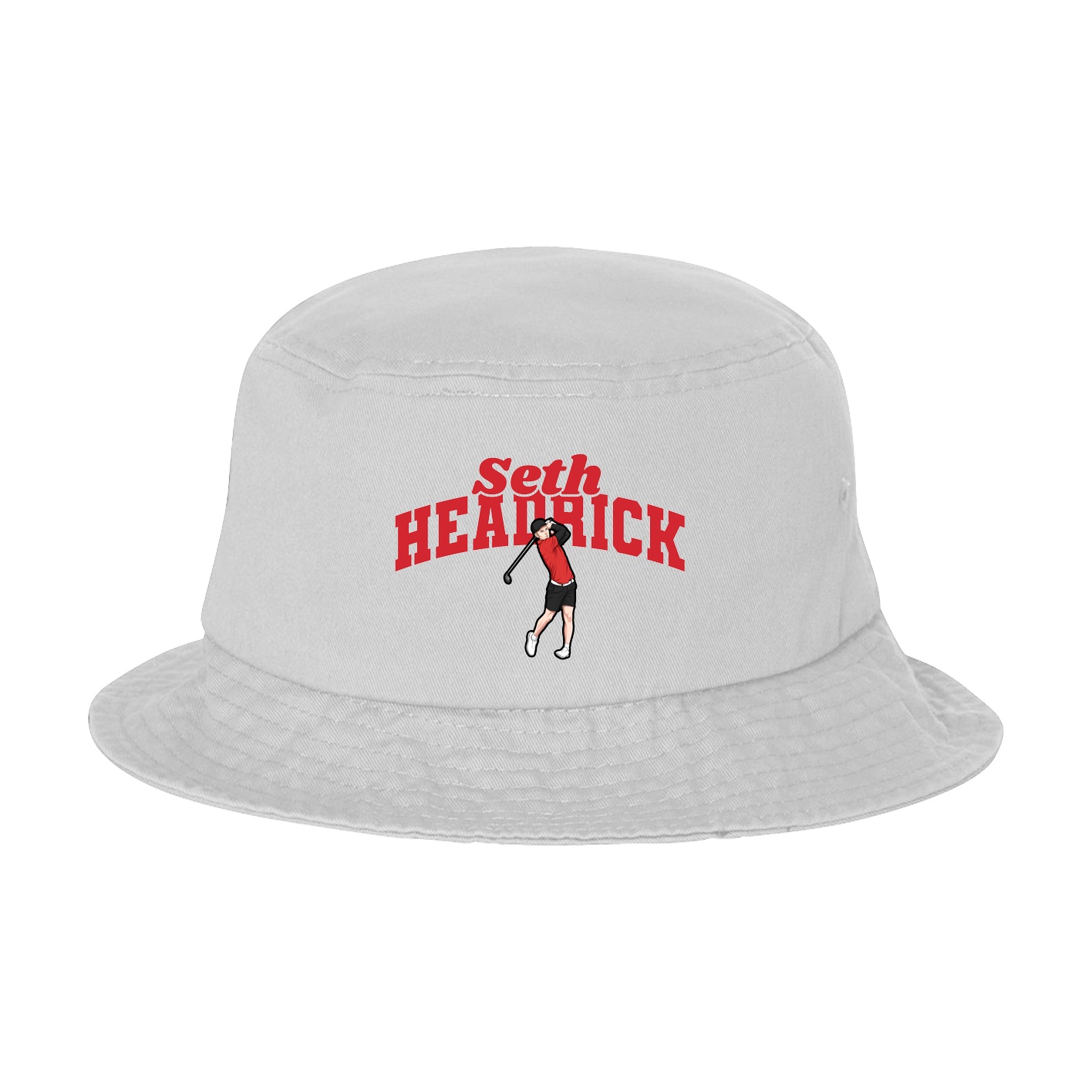 Bucket Cap — Signature Arch in White