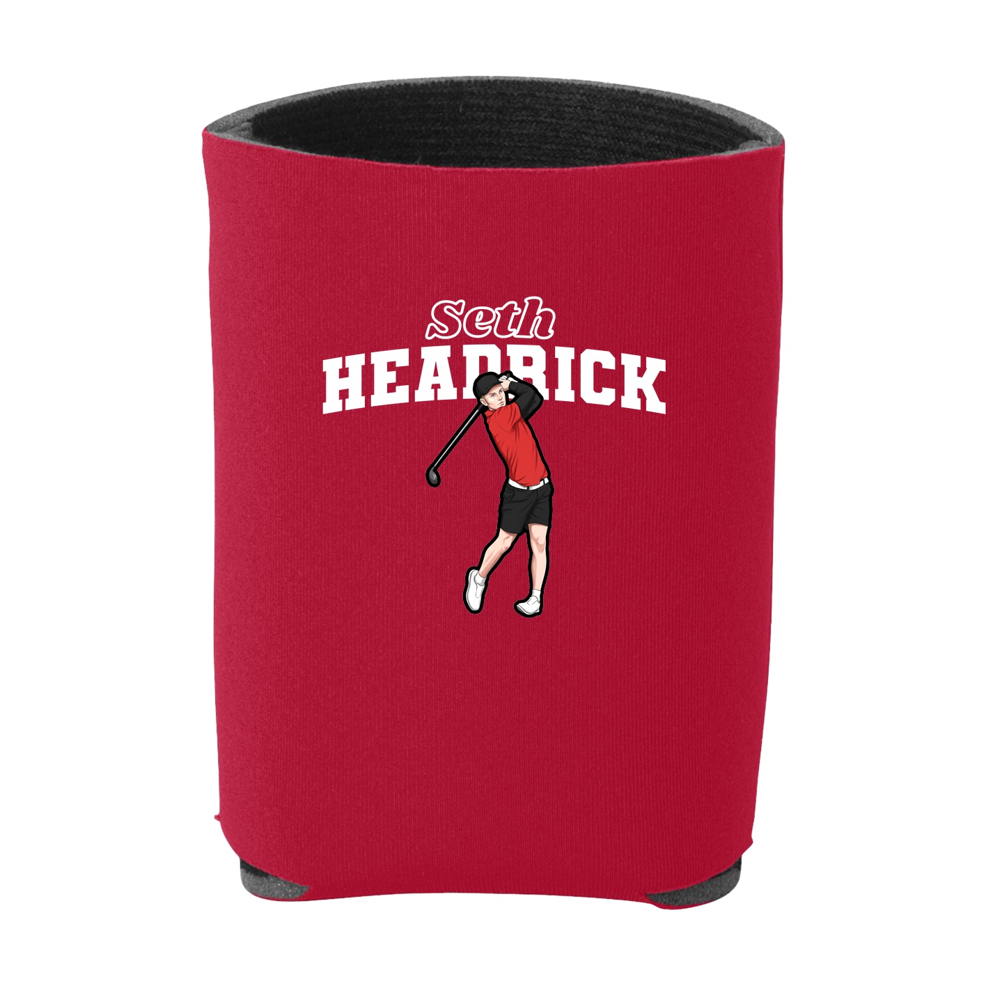 Can Holder — Name Arch in Red