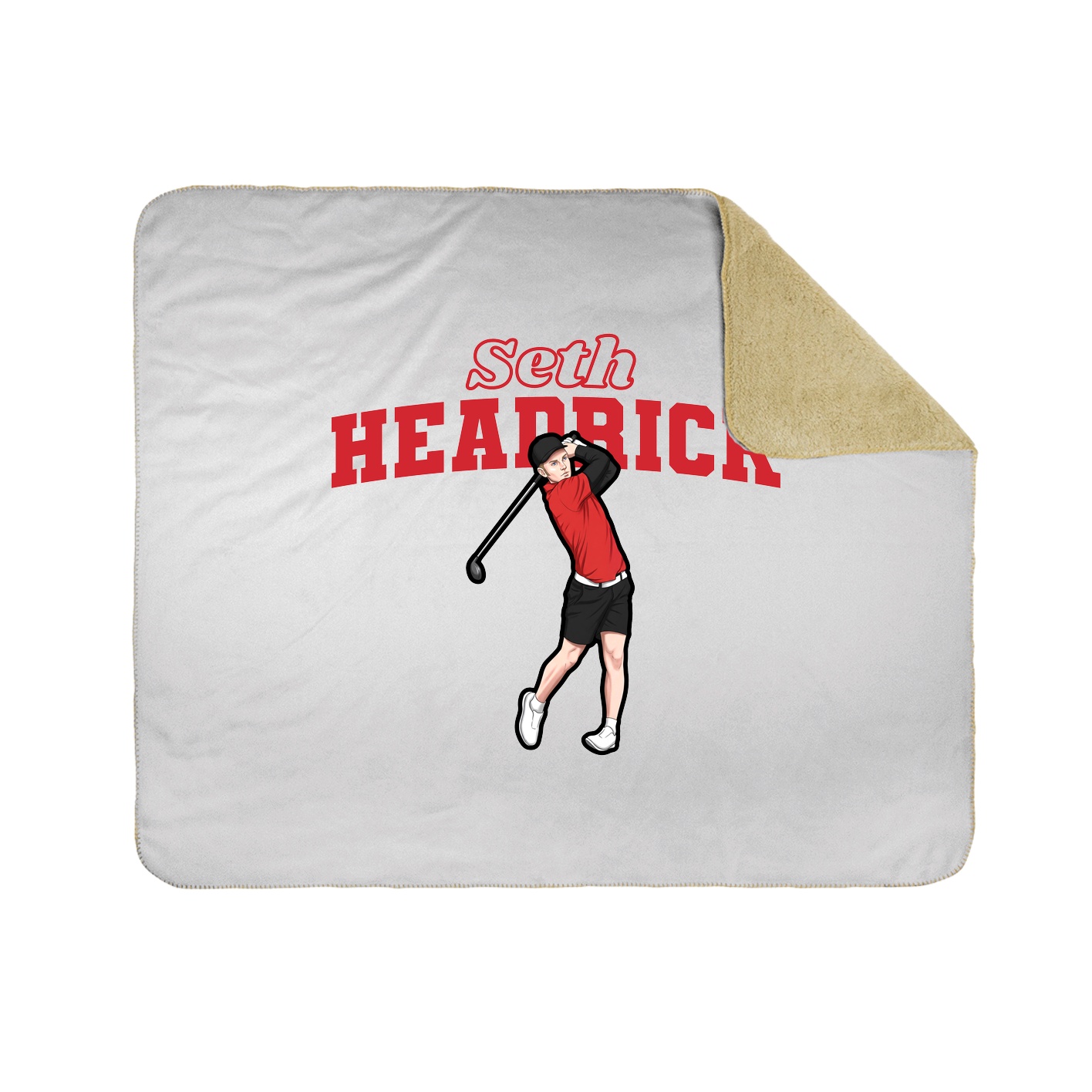 Throw Blanket — Name Arch in White