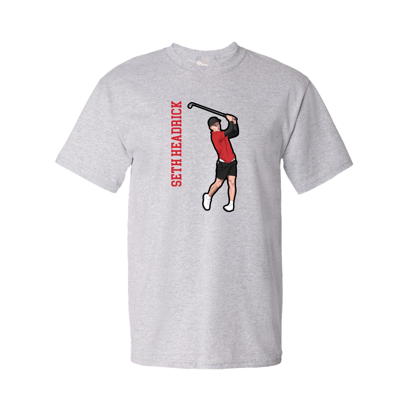 Tee — Name Vertical in Grey