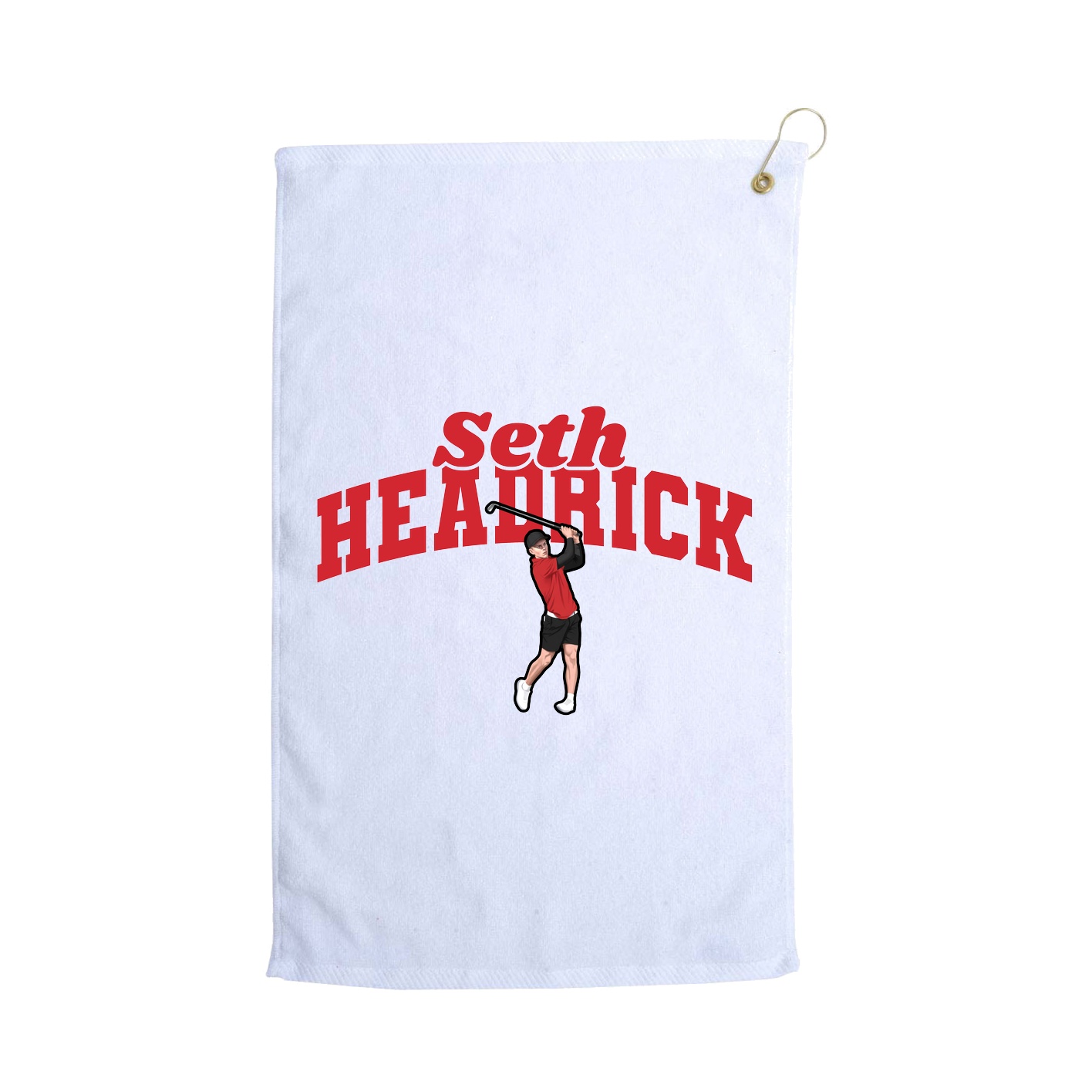 Golf Towel — Signature Arch in White