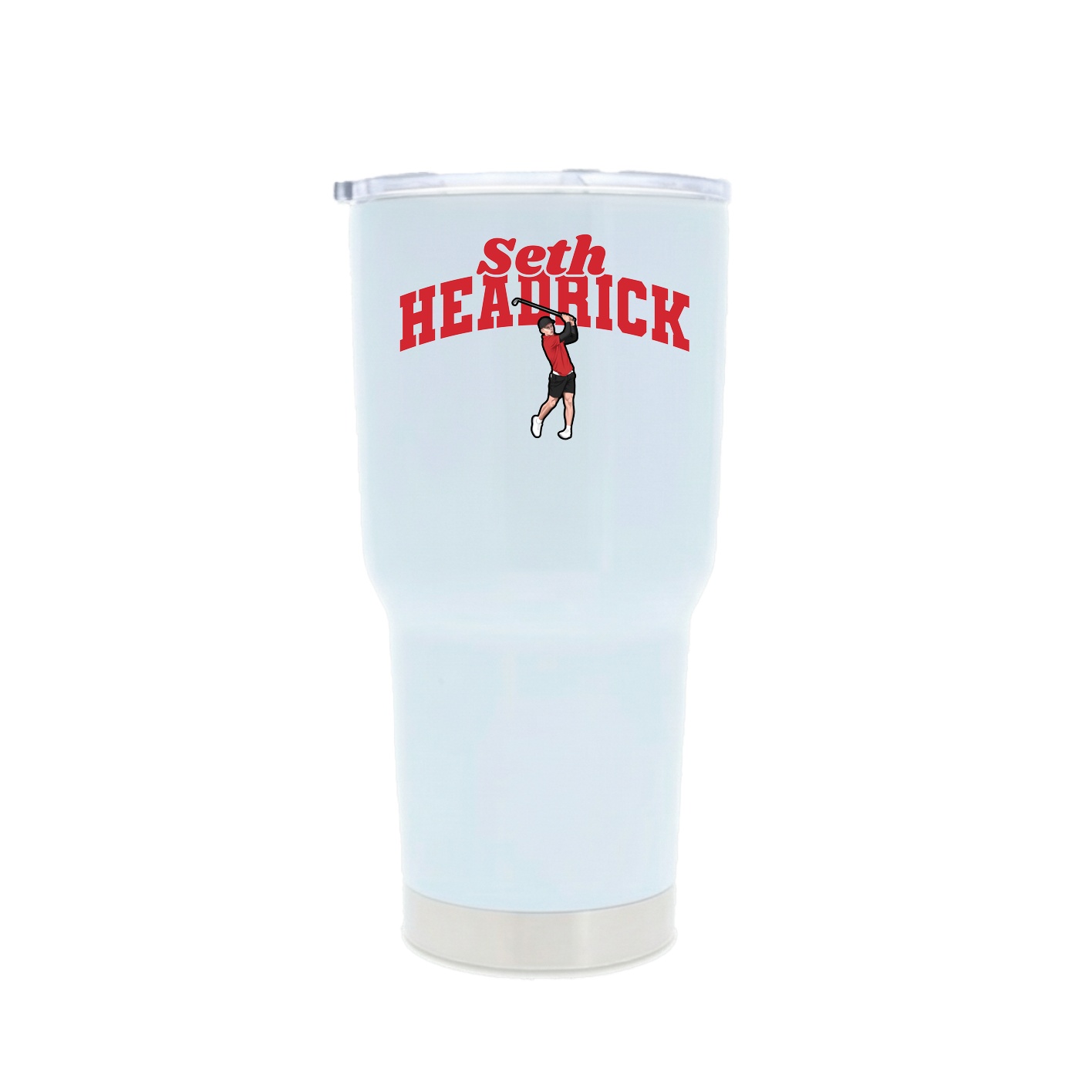 30oz Stainless Steel Tumbler — Signature Arch in White