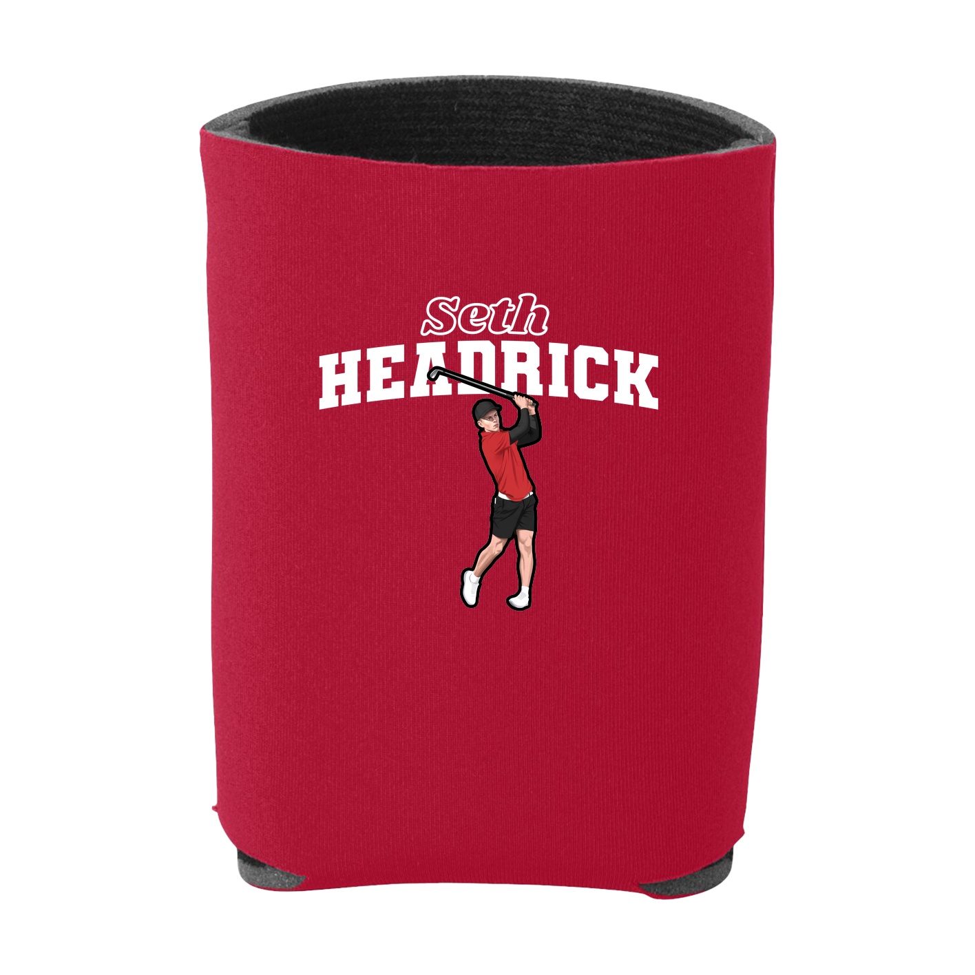 Can Holder — Name Arch in Red