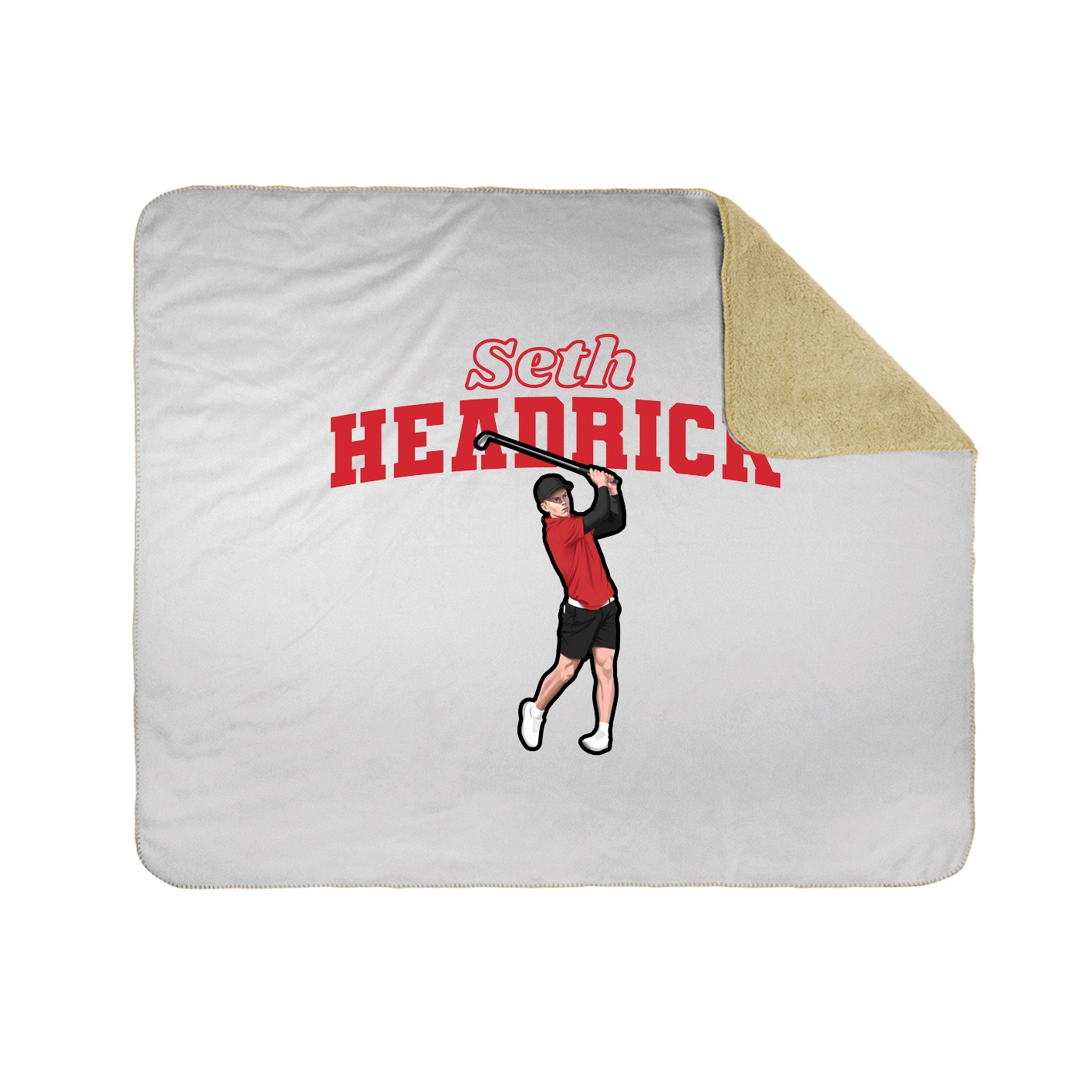 Throw Blanket — Name Arch in White