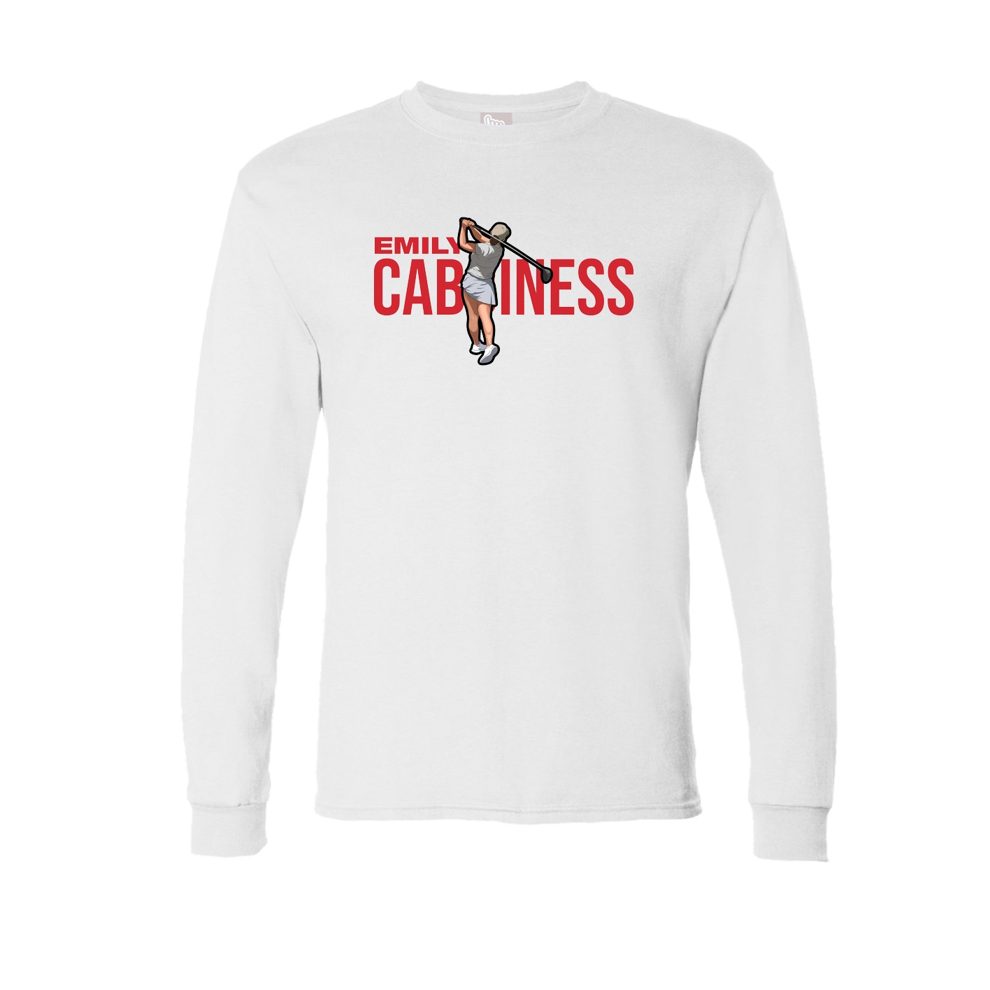 Long Sleeve Tee — Player Name in White