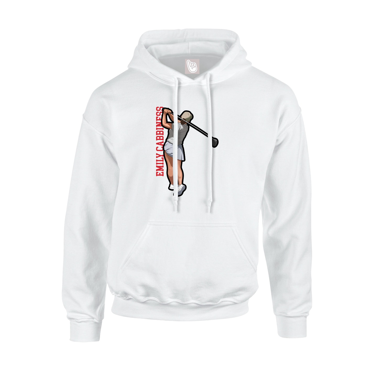 Youth Hoodie — Name Vertical in White